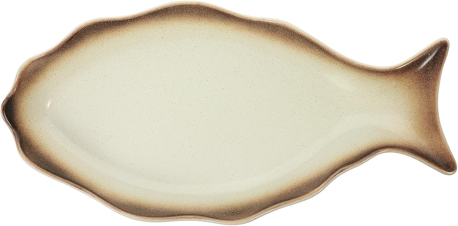 Alipis Fish Shaped Ceramic Steamed Fish Plate for Oven to Table Serving