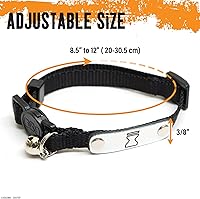 Vista 3 de Collares de gato separables Naruto para gatos niñas y niños: Collar ajustable de gatito lindo de 8.5”-12” con campana (removible), accesorios