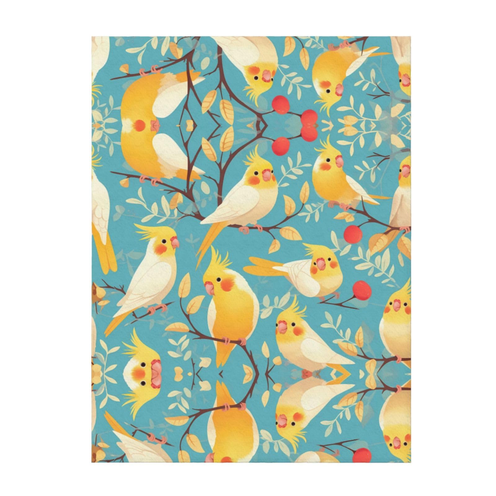 Couverture calopsitte pour garder au chaud les amoureux d'oiseaux