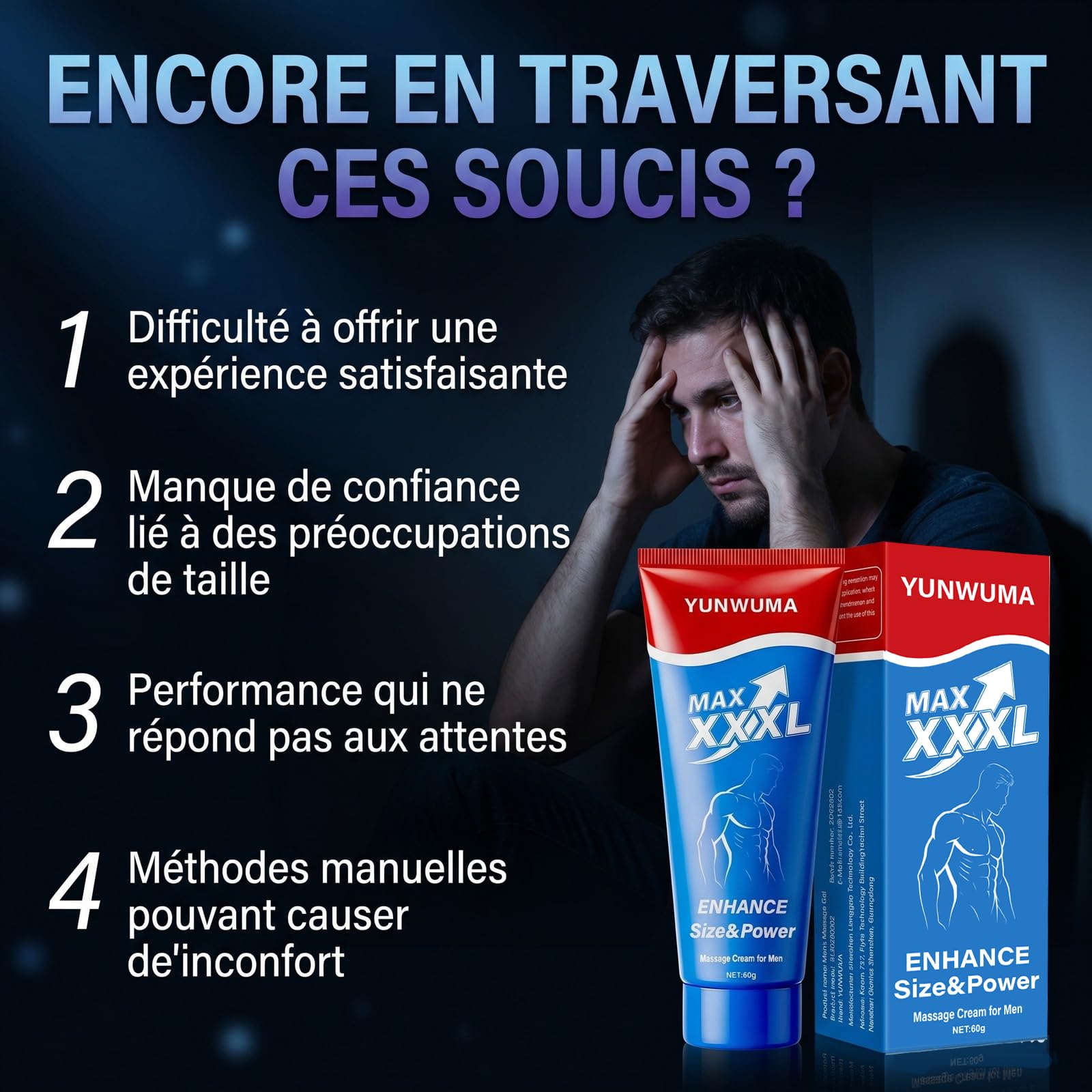 Crème Grossir Pénis pour Homme,Soin intime et retardant d'éjaculation, pour Plus de Confort, Taille et Confiance,gel pour l'agrandissement de la zone intime, gel de massage pour une meilleure performa | Formule pour améliorer les performances masculines,