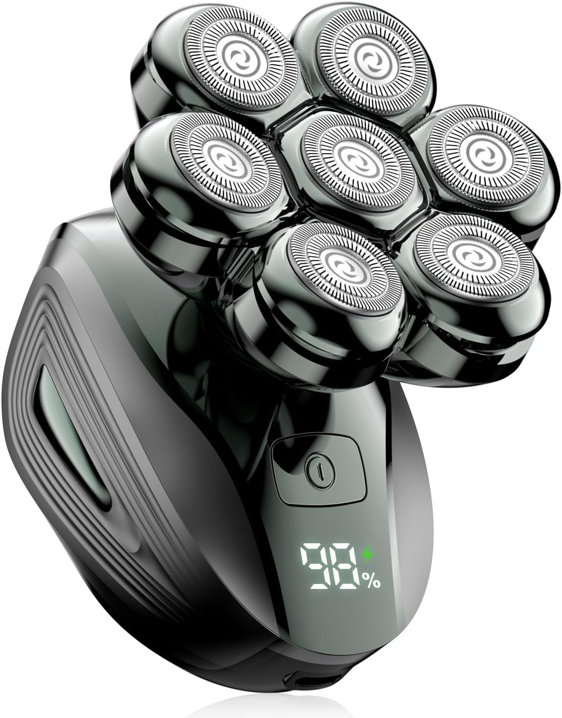 Photo 1 of Head Shavers for Bald Men: Electric Razor with ?? ???????? Removable Head, LED Display & IPX7 Waterproof Shaver, Type-C Fast Charging (Mint Green)