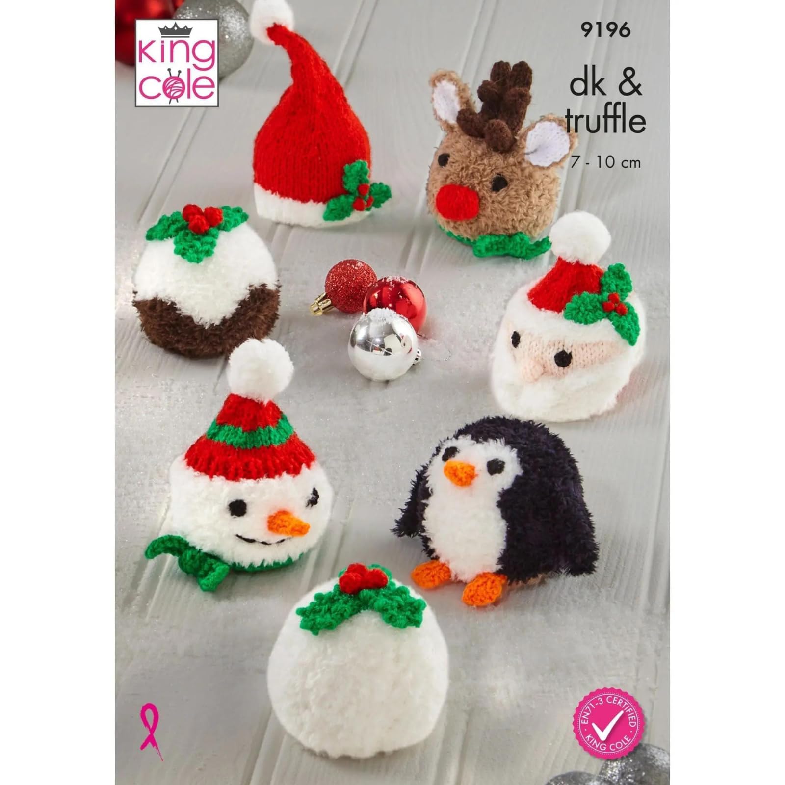 King Cole DK & Truffle Knitting Pattern - 9196 Truffle Christmas Candy Covers
