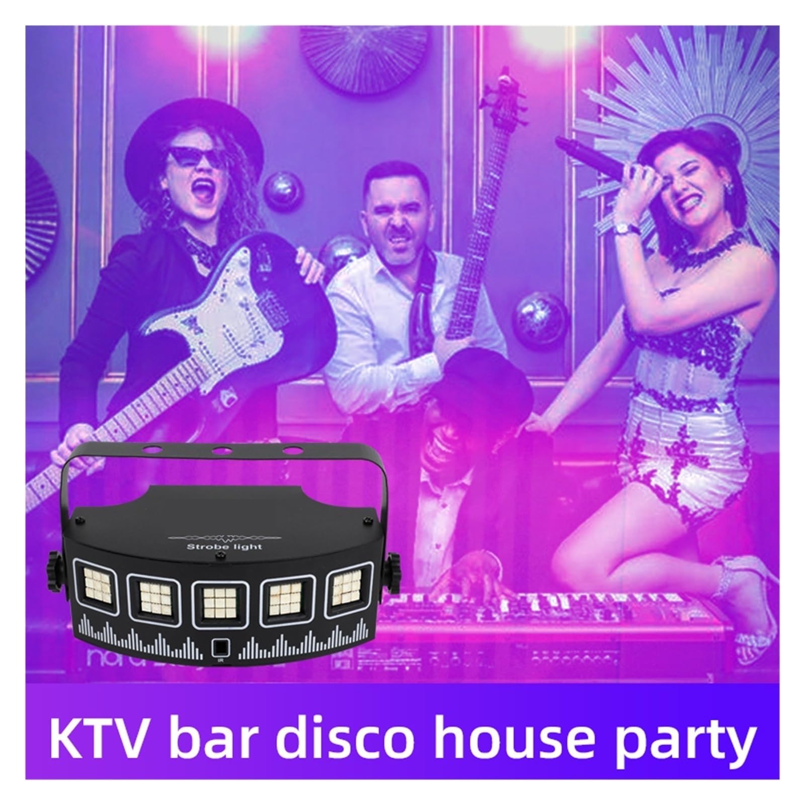 USB Disco DJ Luce stroboscopica con Remote Party Holiday Xmas Music Club Bar Dance Sound attivato Flash LED RGB Stage Lighting