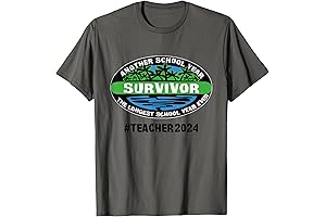 School Year Survivor Teacher 2024 Gift, End of School Year Teacher Shirts