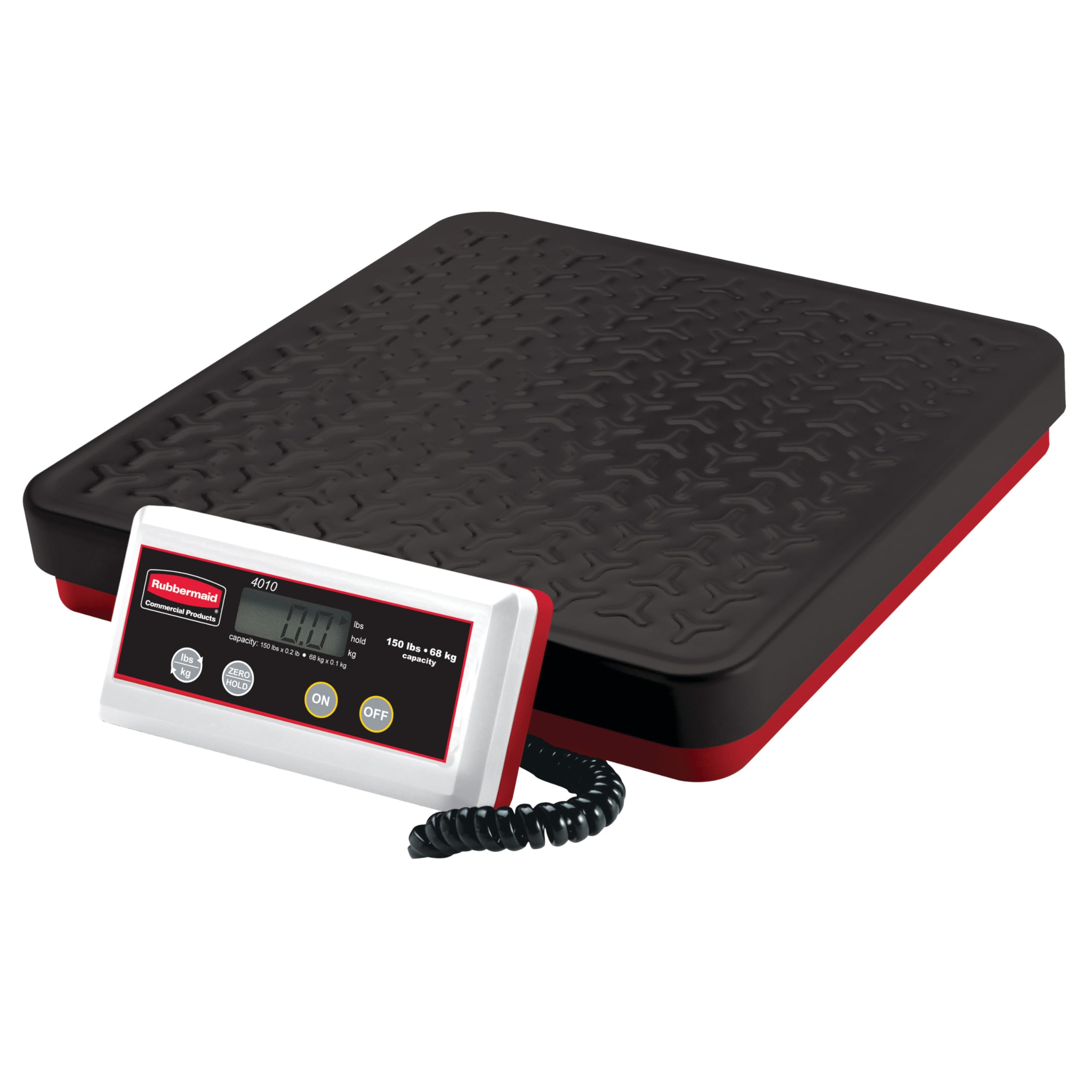 Rubbermaid Commercial Products Digital Receiving Scale 150-Pound Capacity Heavy-Duty Non-Skid Shipping Postal and Food Scale for Kitchen/Restaurant