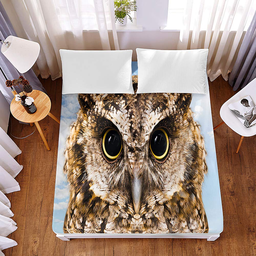 Drap housse imprimé hibou Chickw1 pour créer un cocon douillet et apaisant