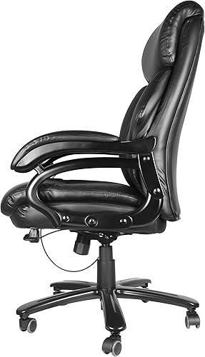 Miniatura 8 de Sillas de gestión y sillas ejecutivas de 400 libras silla de escritorio de oficina de piel sintética con reposabrazos y cojín ergonómico suave y