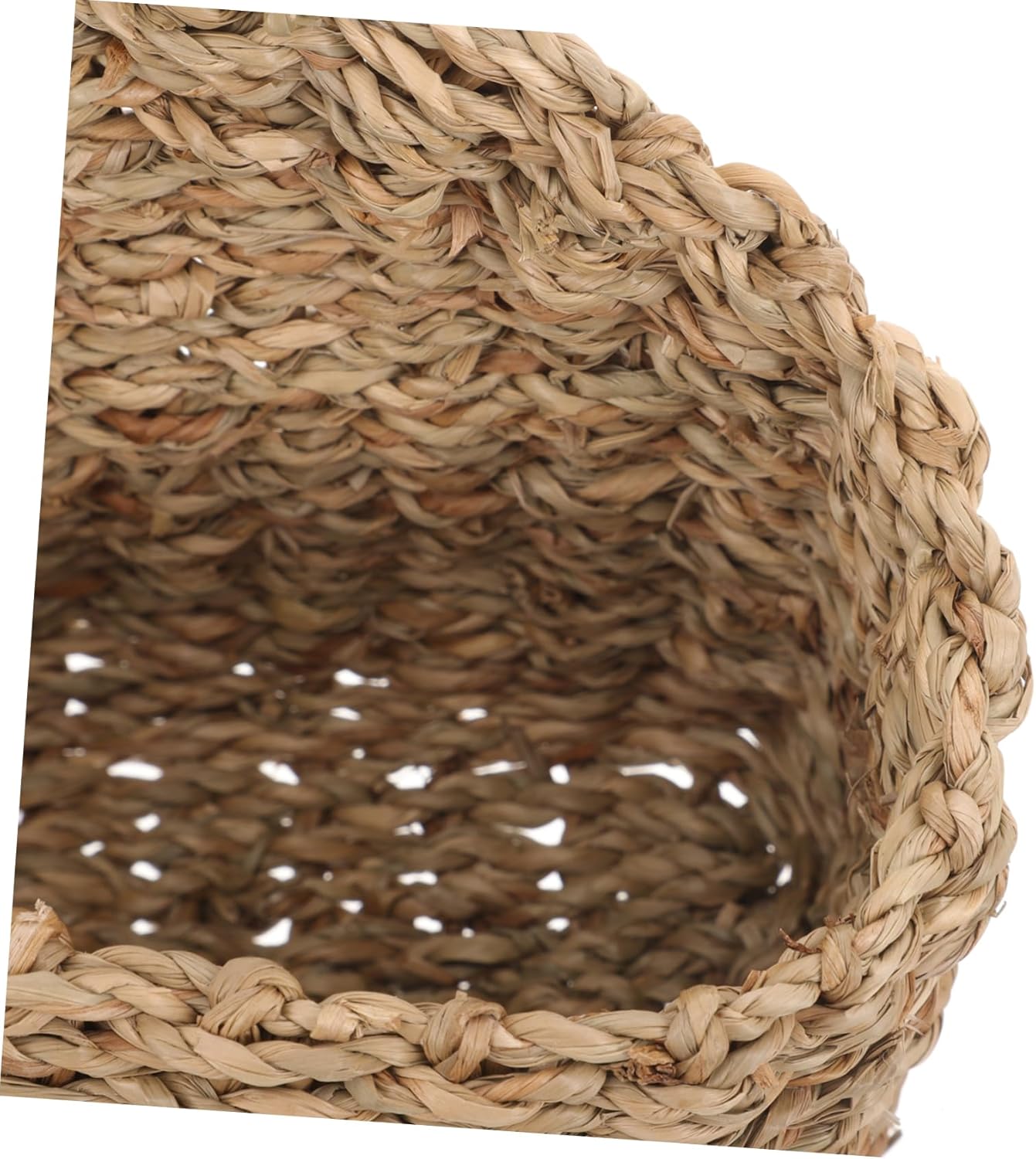 壁掛けバスケット、吊り下げ収納バスケット、壁掛けバスケット装飾籐壁プランターキッチンハンギング収納バスケットウィッカーガーリックオニ