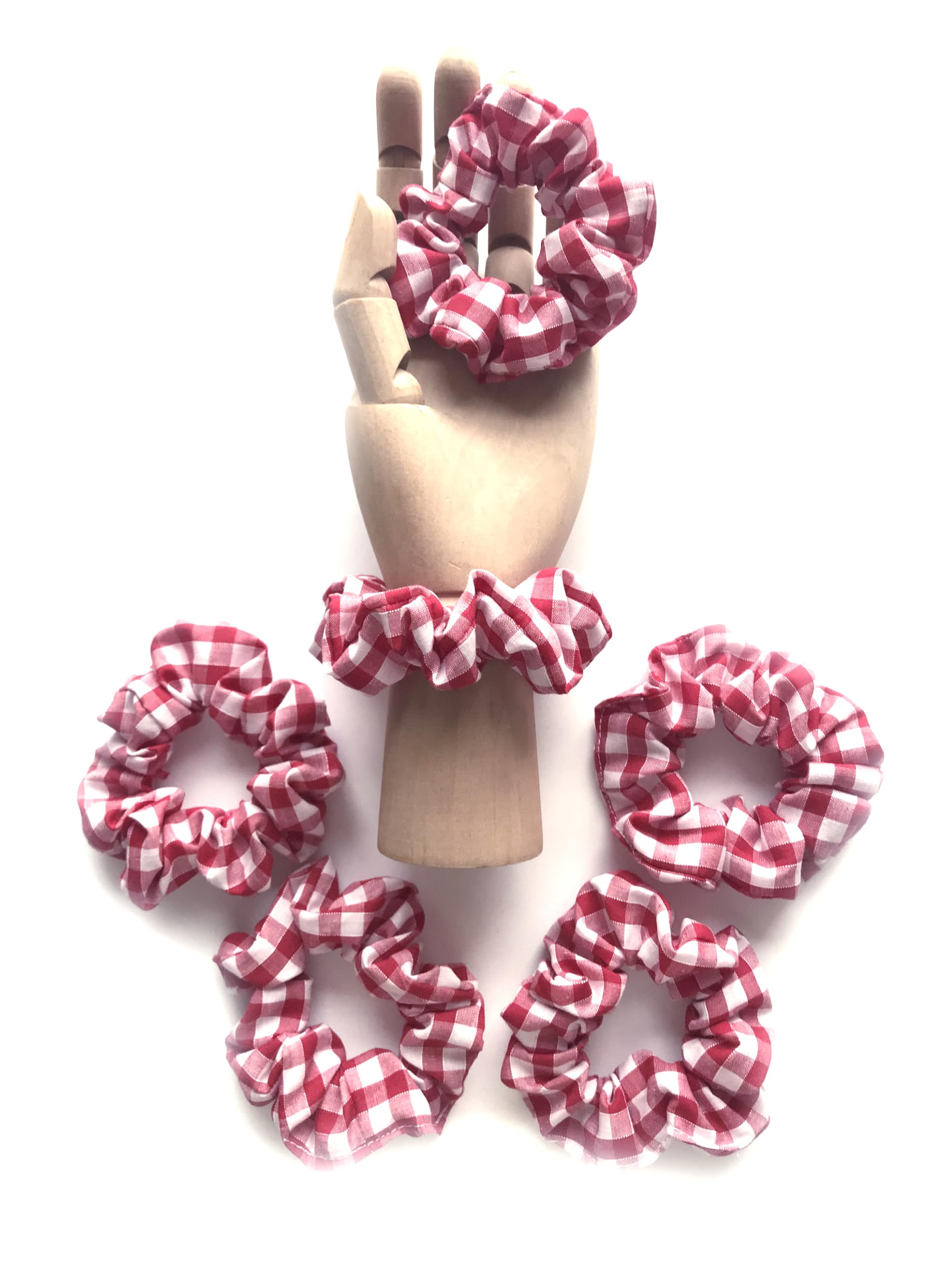 Bobblelady 6 pcs Gingham Scrunchies Small Sized - Image 3