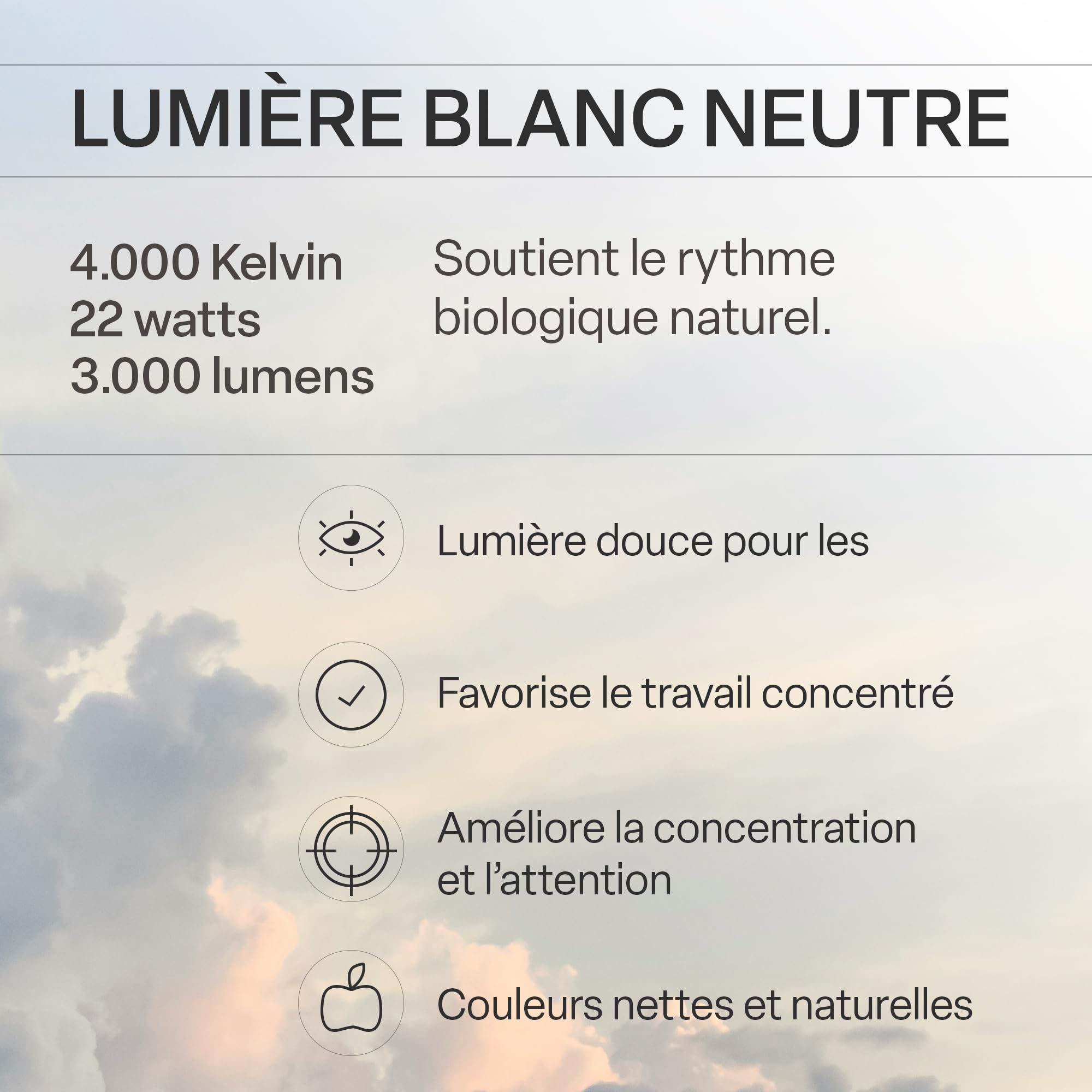 B.K.Licht - Plafonnier LED plat avec éclairage indirect, lumière blanc neutre, protection IP44, plafonnier salle de bain, lustre cuisine, lustre salon, 58 x 20 x 3 cm, blanc