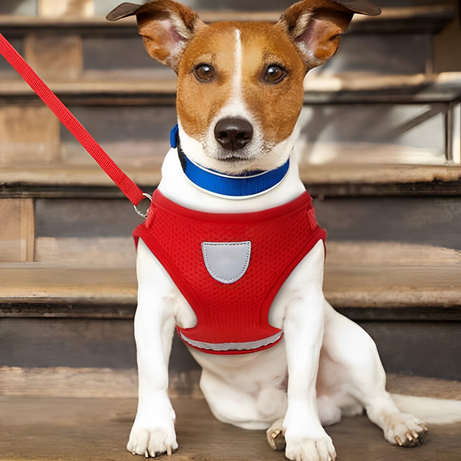 Heart Home Reflective Dog Harness With Adjustable Leash|Breathable Polyester Mesh Fabric |XS Size|HT-844|Comfortable No-Pull Grip|Quick Release Buckles|Easy On – Easy Off Harness|Red Heart Home Reflective Dog Harness With Adjustable Leash|Breathable Polyester Mesh Fabric |XS Size|HT-844|Comfortable No-Pull Grip|Quick Release Buckles|Easy On – Easy Off Harness|Red