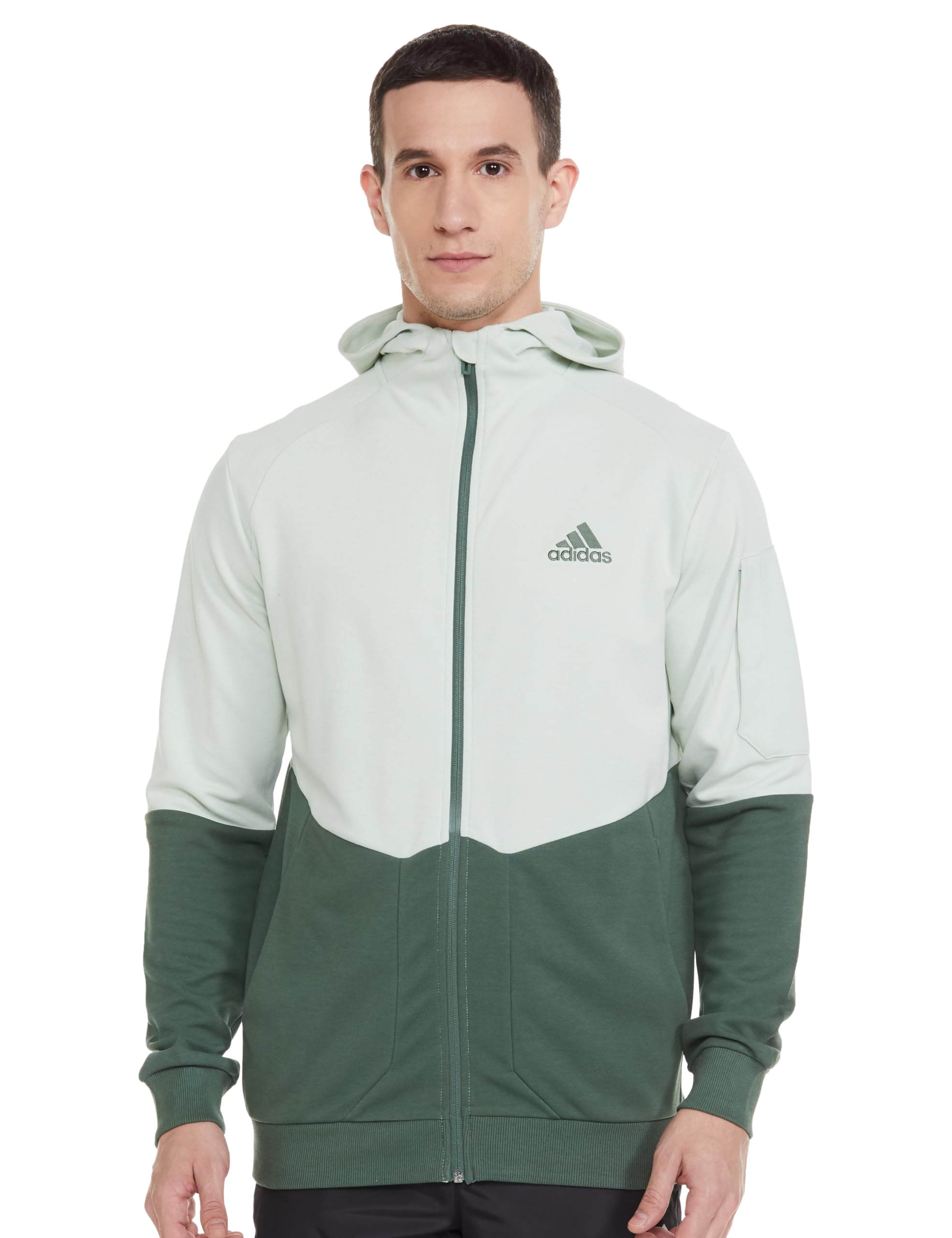 adidasMen's Cotton Zipper Standard Length Jacket