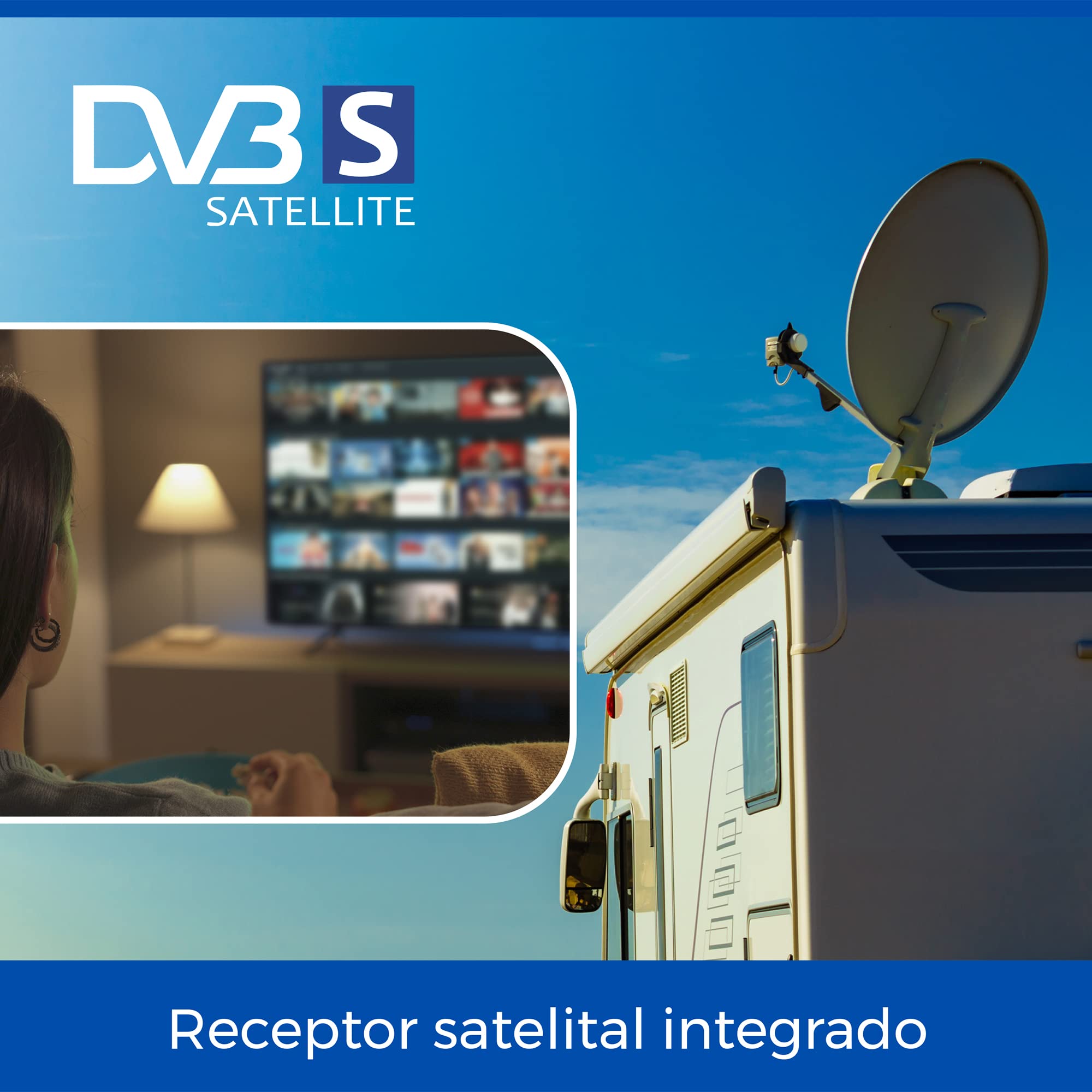 Cello Televisor Inteligente C1924WSH de 19 Pulgadas sin Marco, con alimentación de Red, LG WebOS, Bluetooth, Altavoces Pitch, Ideal para Cocina, Dormitorio o Habitaciones pequeñas.