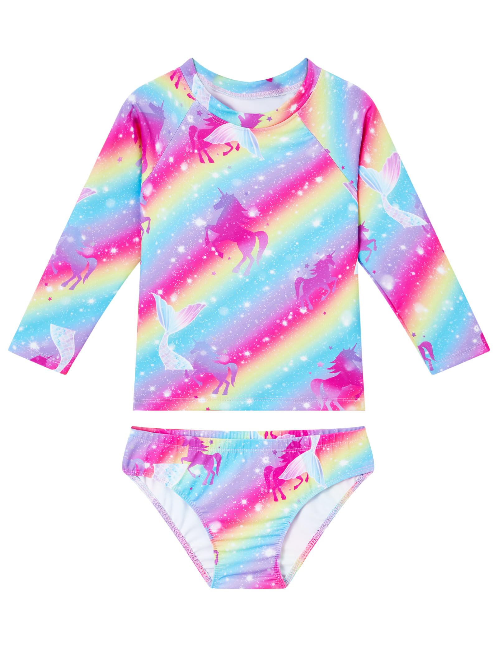 Snowheart Girls Swimsuit Long Sleeve Rash Guard