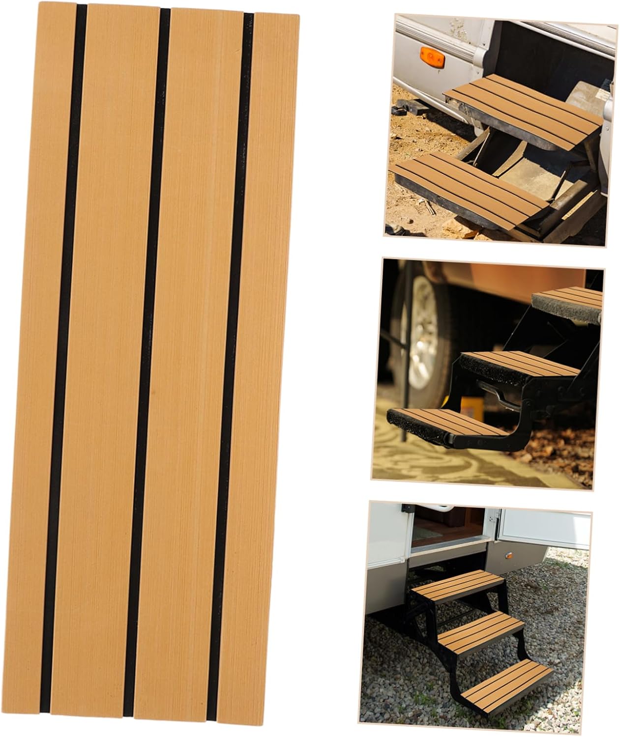 Rv Step Covers Non Slip Step Mats with Self Adhesive Backing for Radius Durable Outdoor Mats for Rvs Campers Trailers and More Safety