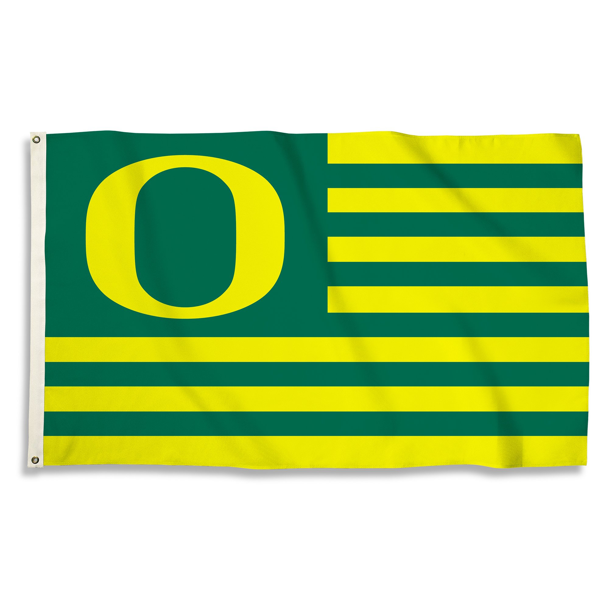 BSI PRODUCTS, INC.Oregon Ducks 3’x5’ Flag with Heavy-Duty Brass Grommets - UO Football, Basketball & Baseball Pride - High Durability - Designed for Indoor or Outdoor Use - Great Gift Idea