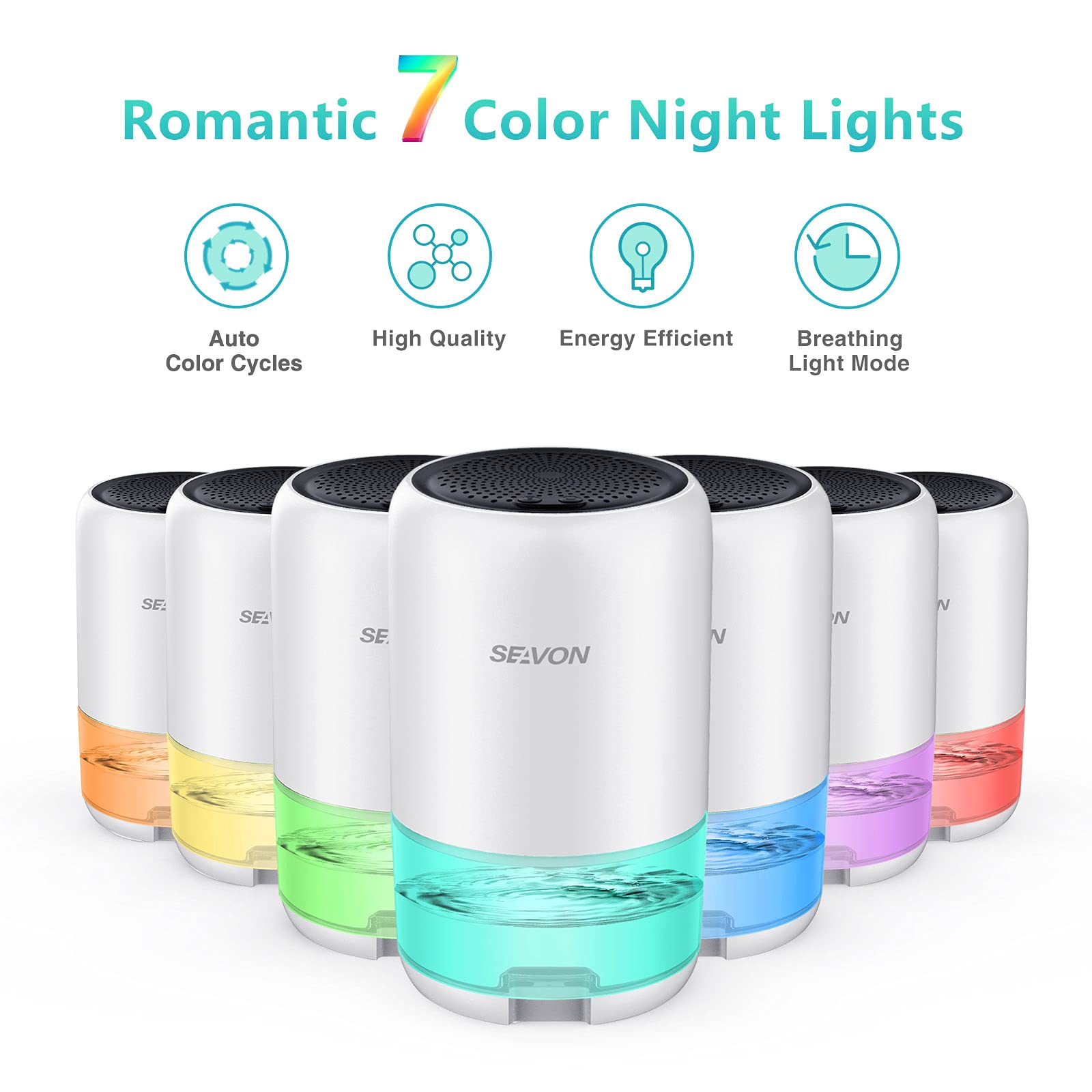 SEAVON 35oz Dehumidifiers for Home, 2600 Cubic Feet (280 sq ft), Quiet