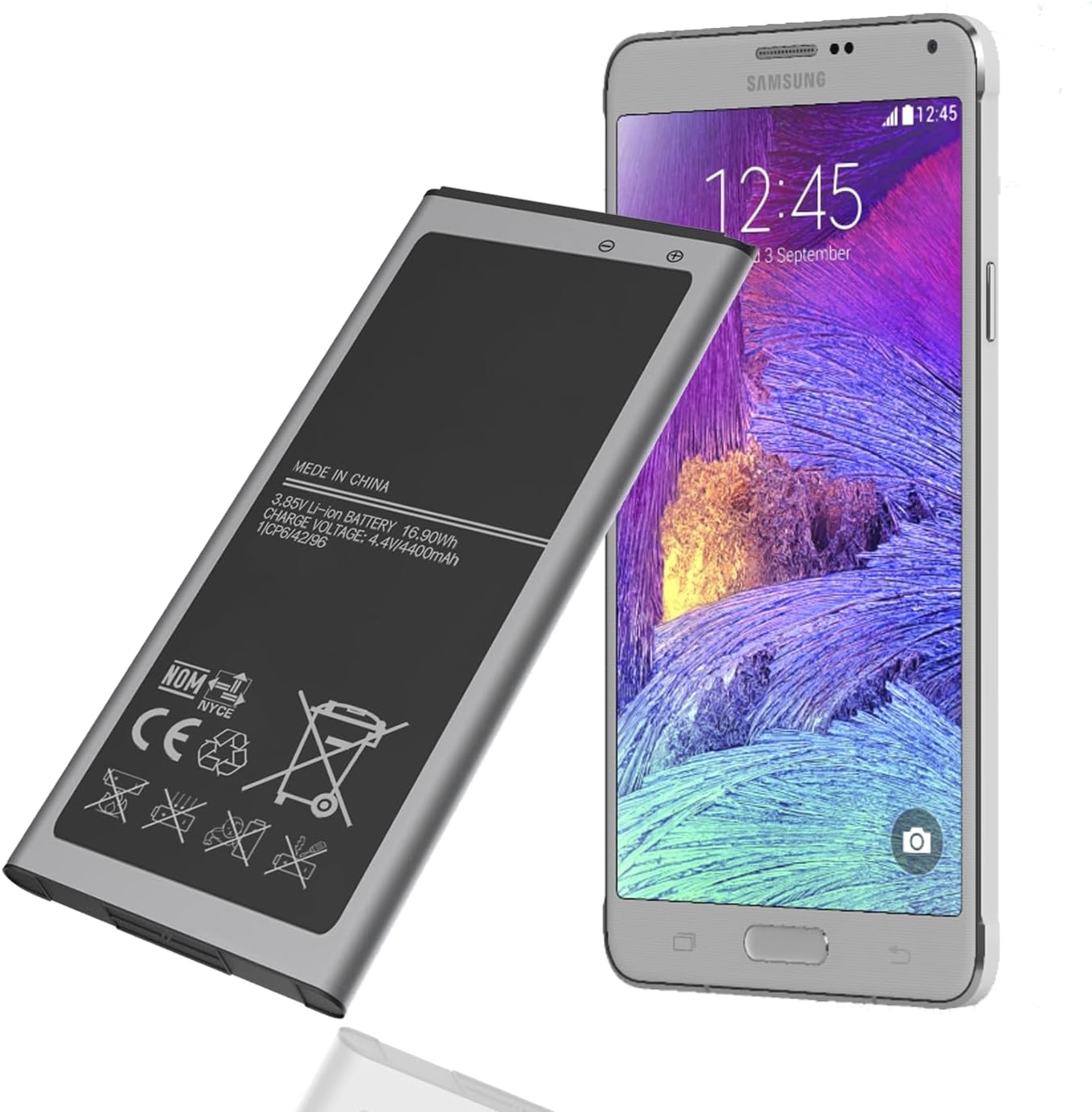 Galaxy Note 4 Battery, (𝟐𝟎𝟐𝟓 𝐍𝐞𝐰 𝐔𝐩𝐠𝐫𝐚𝐝𝐞) Replacement Battery for Samsung Galaxy Note 4 N910,N910U LTE,AT&T N910A,Verizon N910V,Sprint N910P,T-Mobile N910T 3.85V