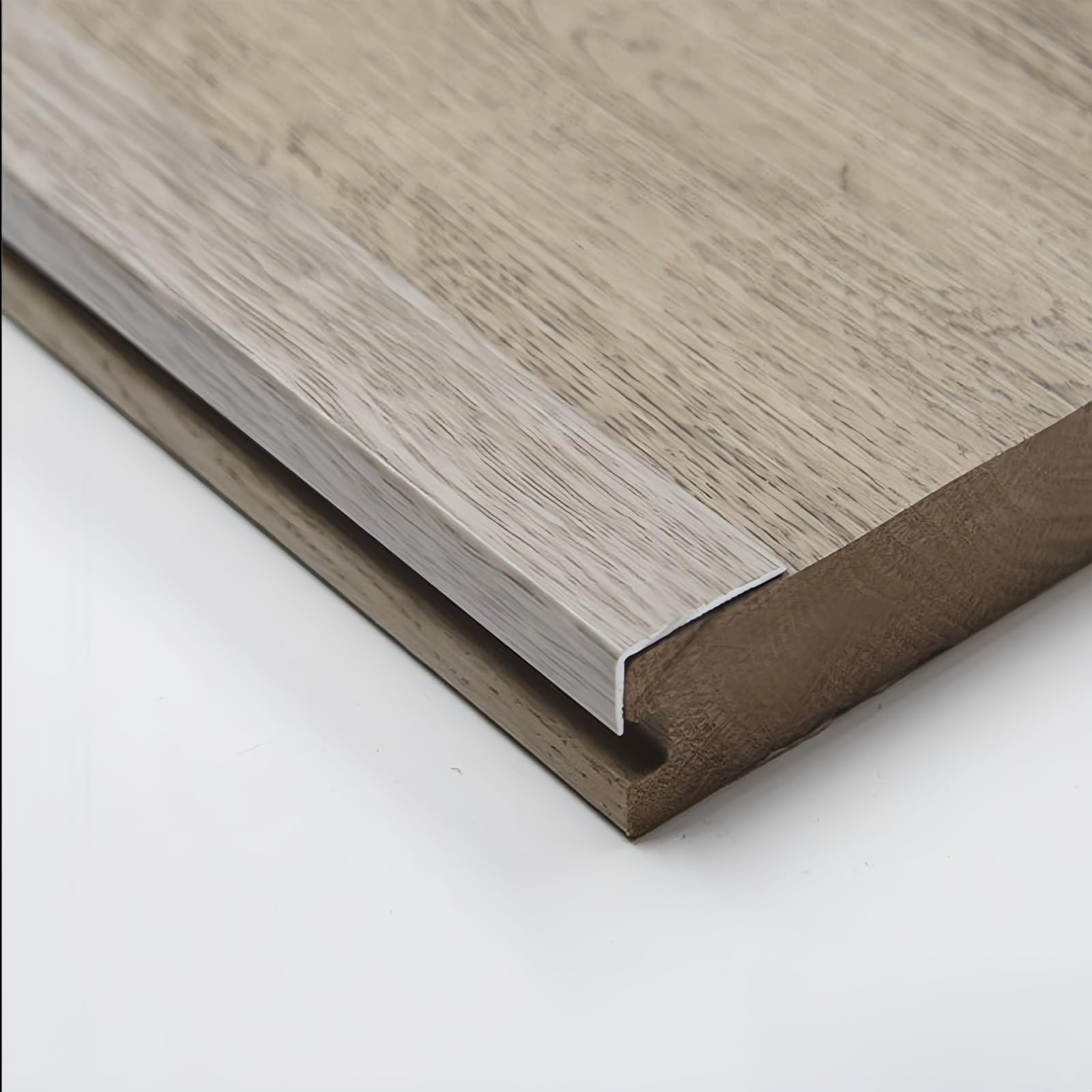 Profilé carrelage alu aspect bois 90 cm x3 | Baguette de finition 12x28mm style 5