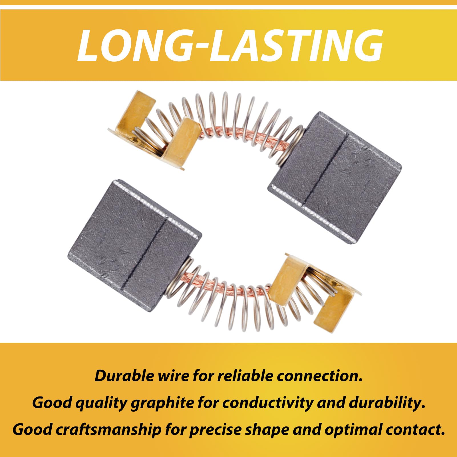 10Pcs Carbon Brushes Replacement For DeWalt & Ryobi Miter Saws - 614367-00 Compatible