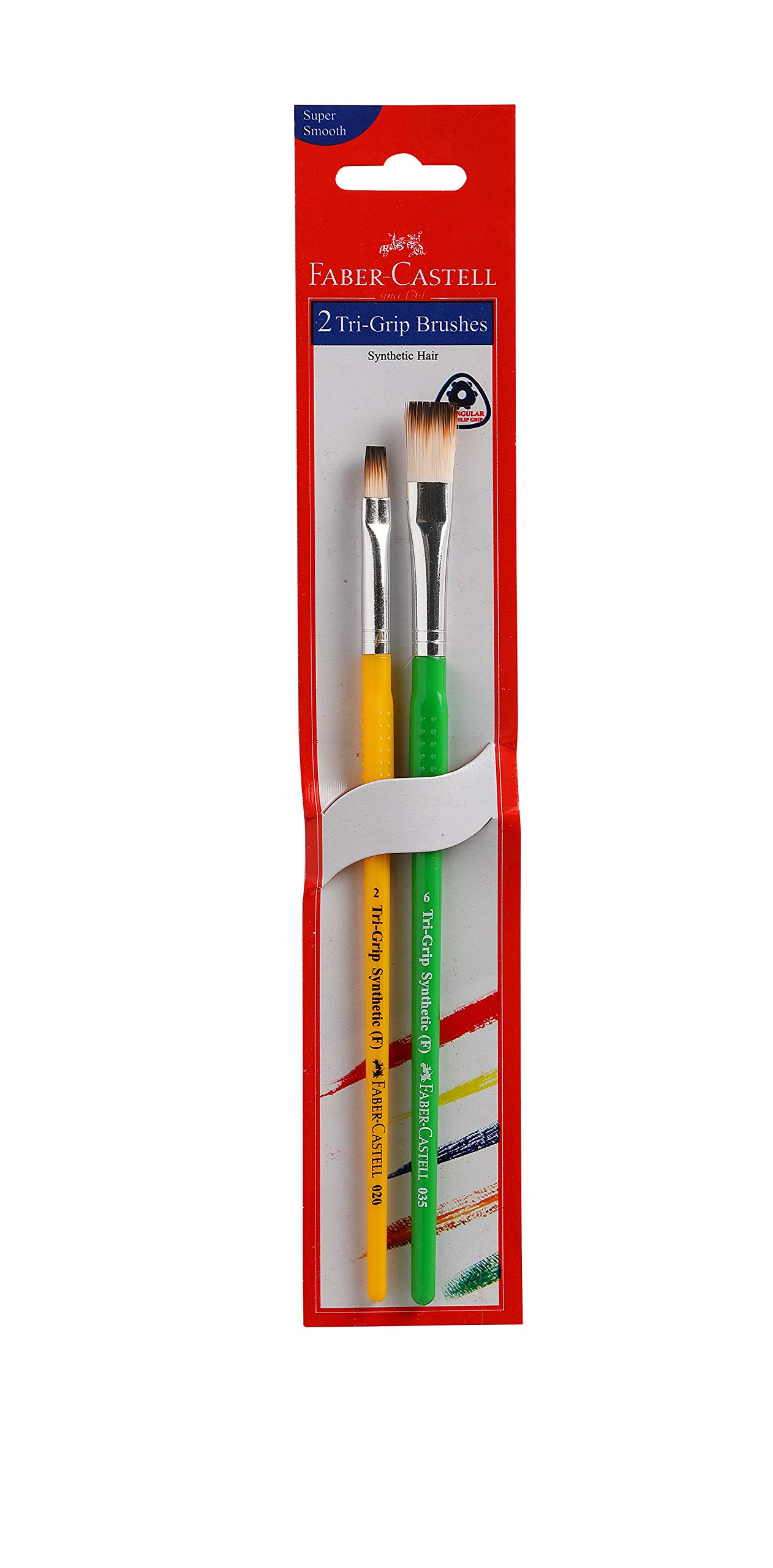 Faber-Castell Paint Brush Set - 7 Flat Brushes -7