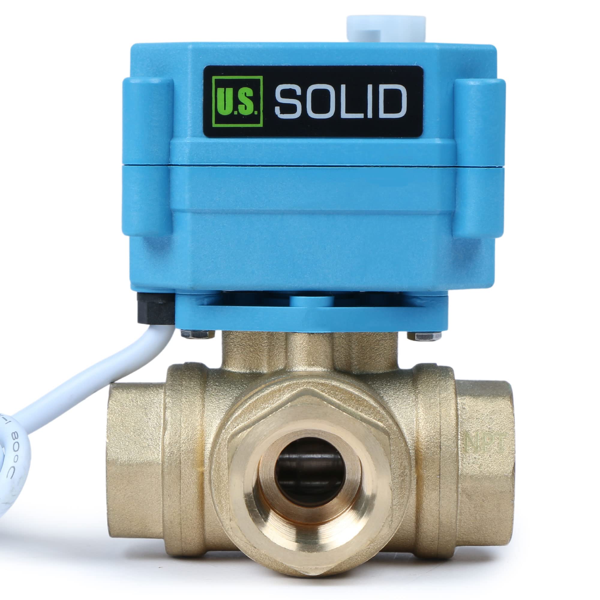 Valvola A Sfera Motorizzata DC 24V DN32, 3 Vie, 3 Fili, In Ottone E Acciaio Inox 304, Attuatore Elettrico Per Controllo Flusso HVAC E Ventilconvettori