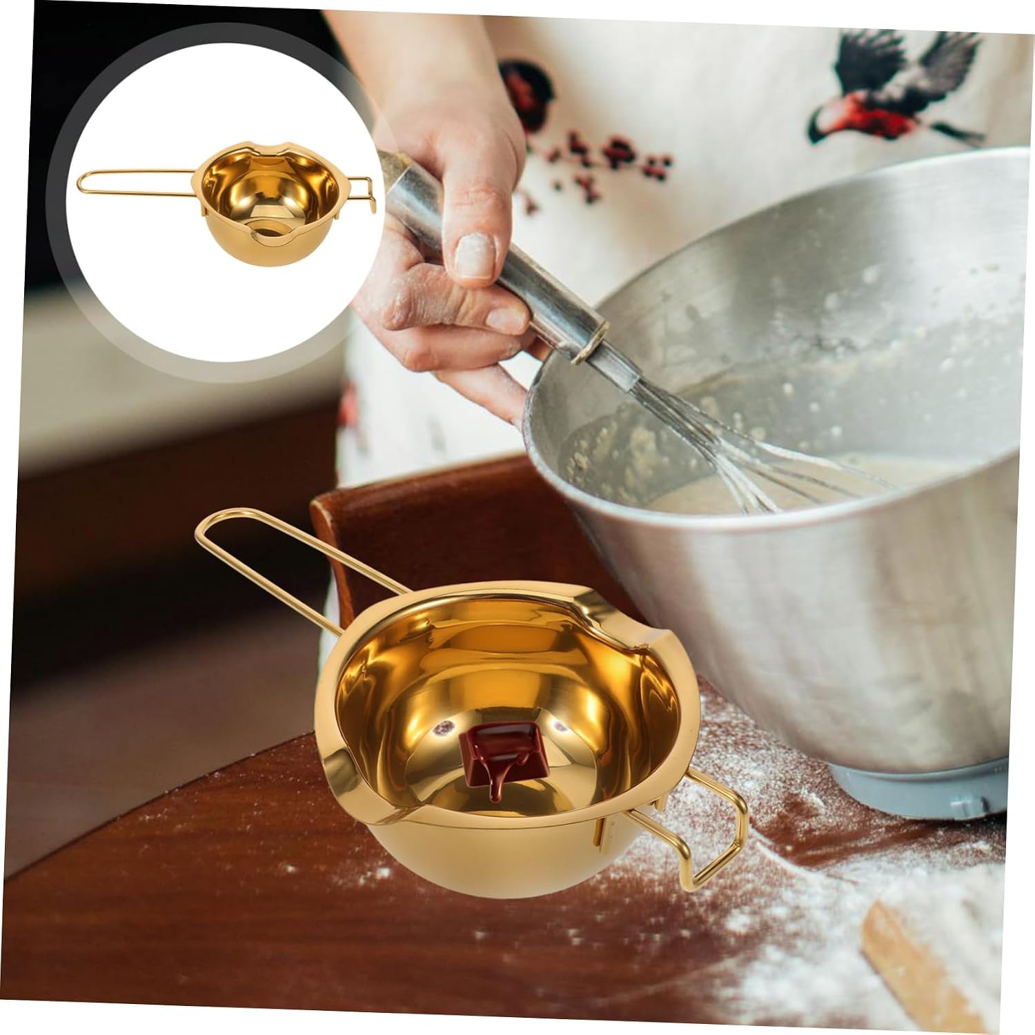 Chocolate Melting Bowl Stainless Steel 400ml for Butter