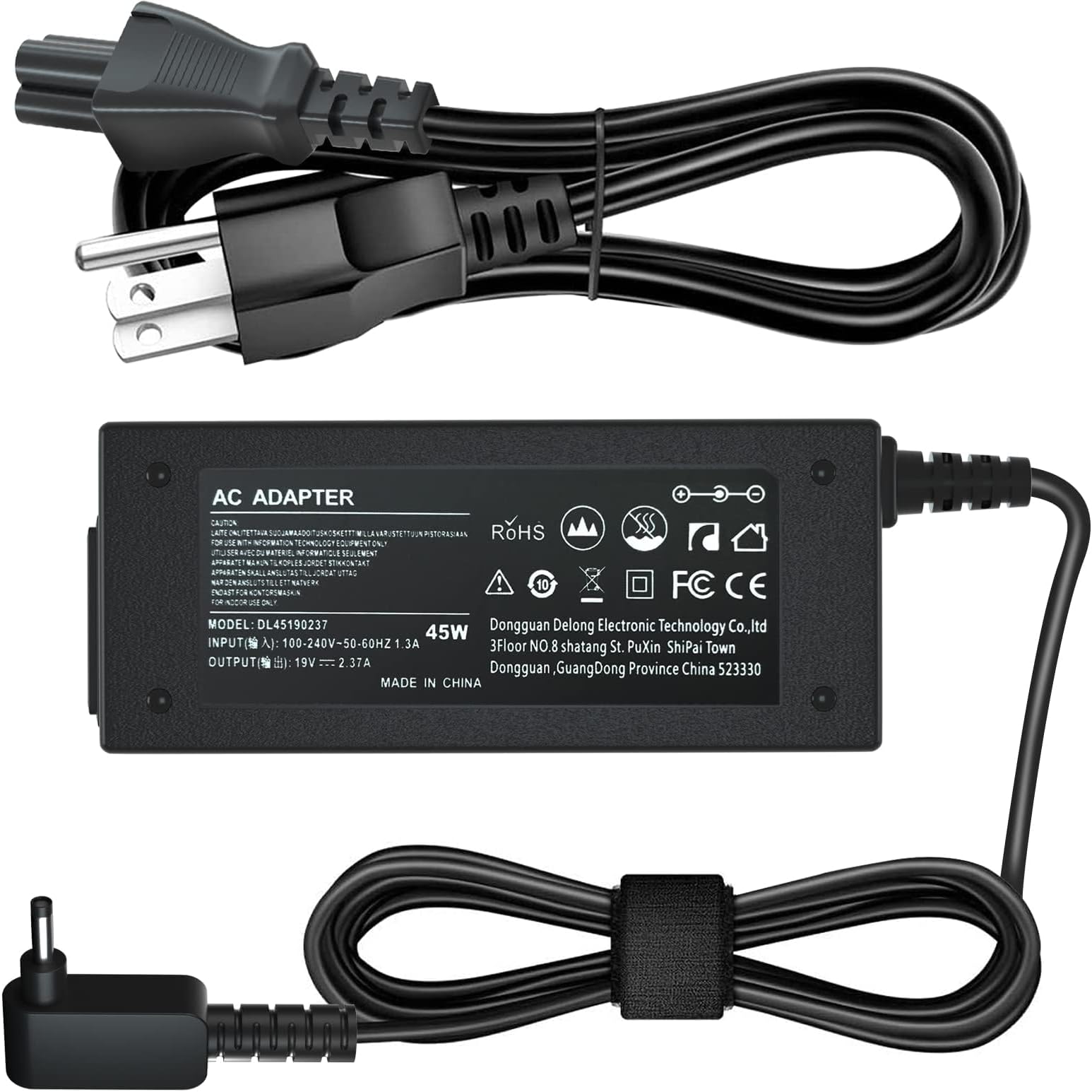 45W AC Laptop Charger Compatible with Acer Aspire 1 3 5 N20C5 N23C3 N23H1 ADP-45FE F PA-1450-26 A515-44 A515-45 A515-46 A515-45-R74Z A515-46-R3UB A515-54 A515-56 A315-24P-R7VH Power Cord