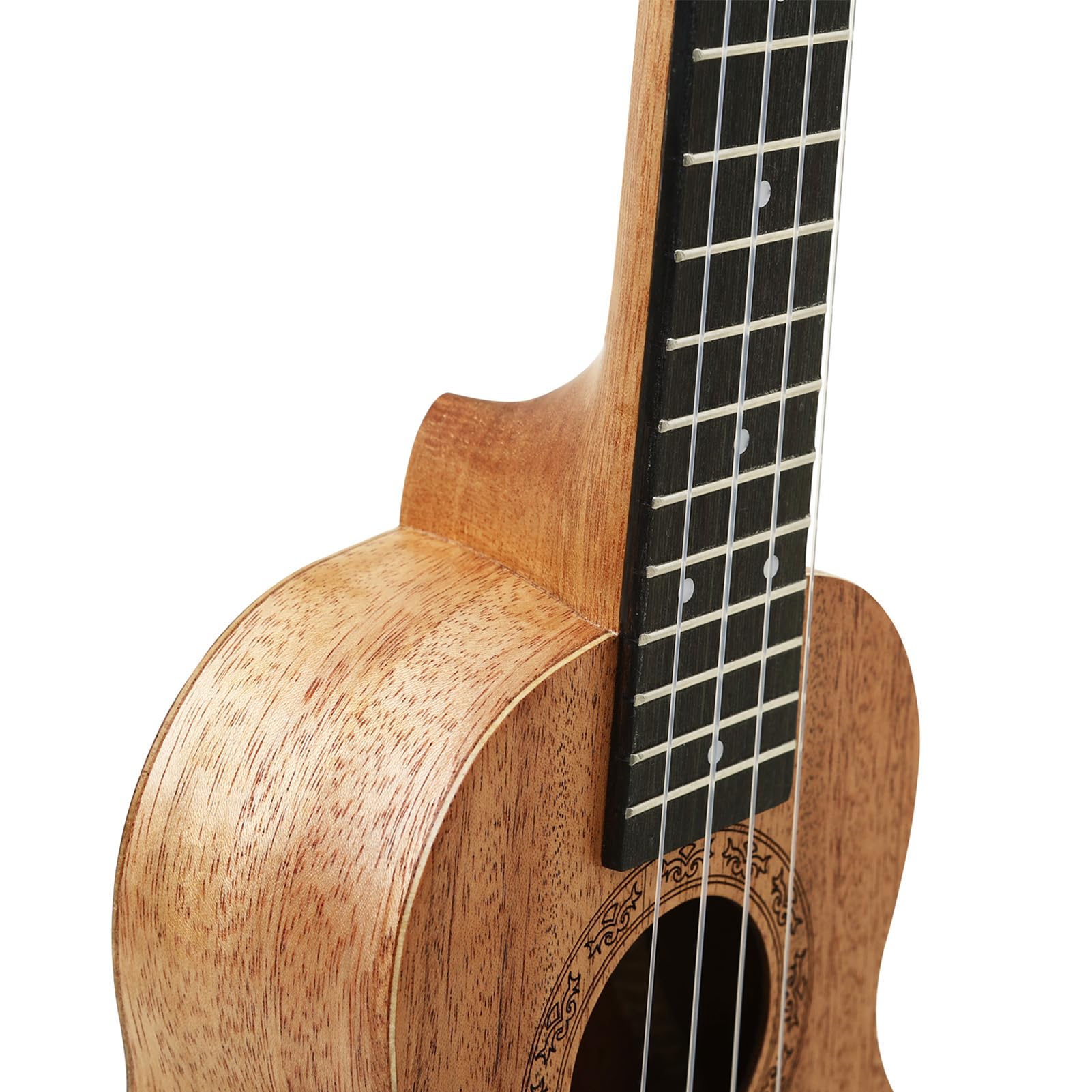 Ukulele, Kit per Principianti a 4 Corde in Legno di Mogano da 21 Pollici con Capotasti per Accordatore, Borsa Portatile, per Adulti e Bambini Principianti Che Viaggiano