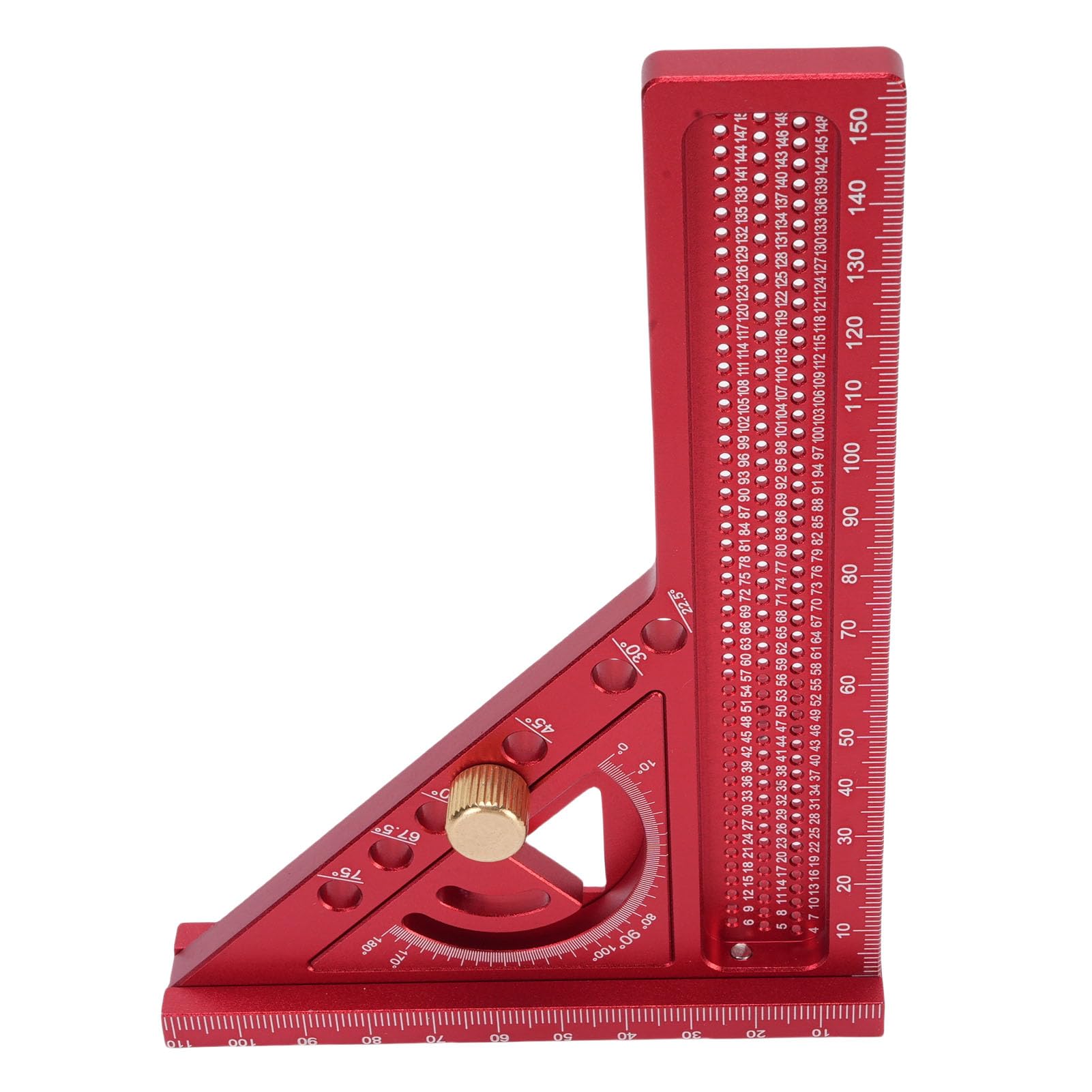 Righello di Misurazione Multiangolo 3D, Goniometro Quadrato Regolabile per la Lavorazione del Legno 0-180°, Righello Triangolare in Lega di Alluminio, Strumento di Layout Ad Alta Precisione