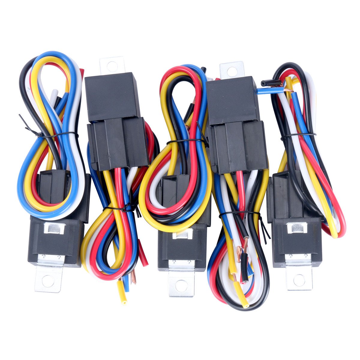 Promo 5 Pieces 12V SPDT 5 Pin Automotive Relay With 5 Wires Harness Socket 40 Amp Diskon 33% Di - Foto 9
