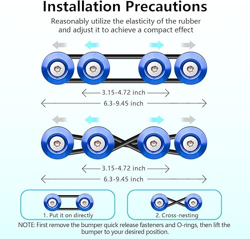 Miniatura 3 de Kit de liberación rápida para parachoques de automóvil, aleación de aluminio, cierre de parachoques delantero y trasero, soporte universal de doble