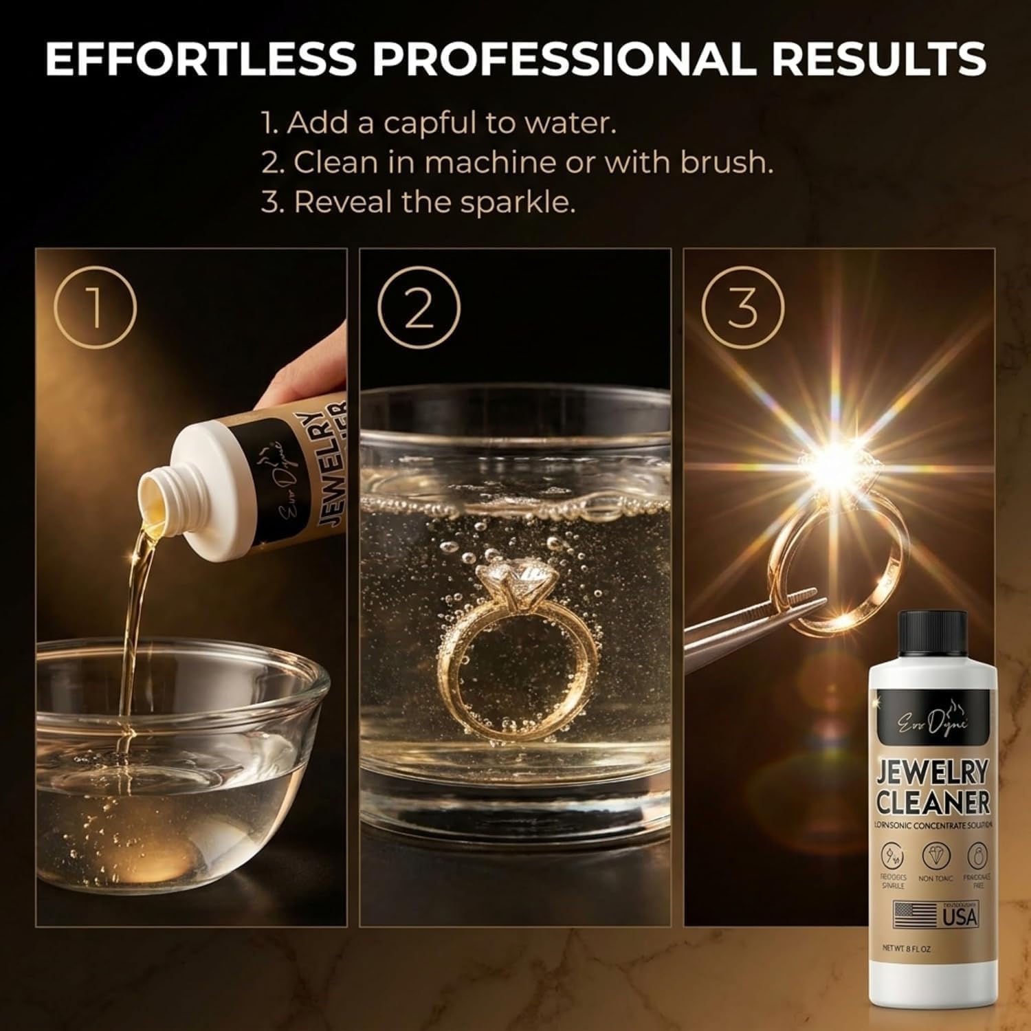 Evo Dyne Ultrasonic Jewelry Cleaner Solution 8 oz Concentrated Formula photo 7