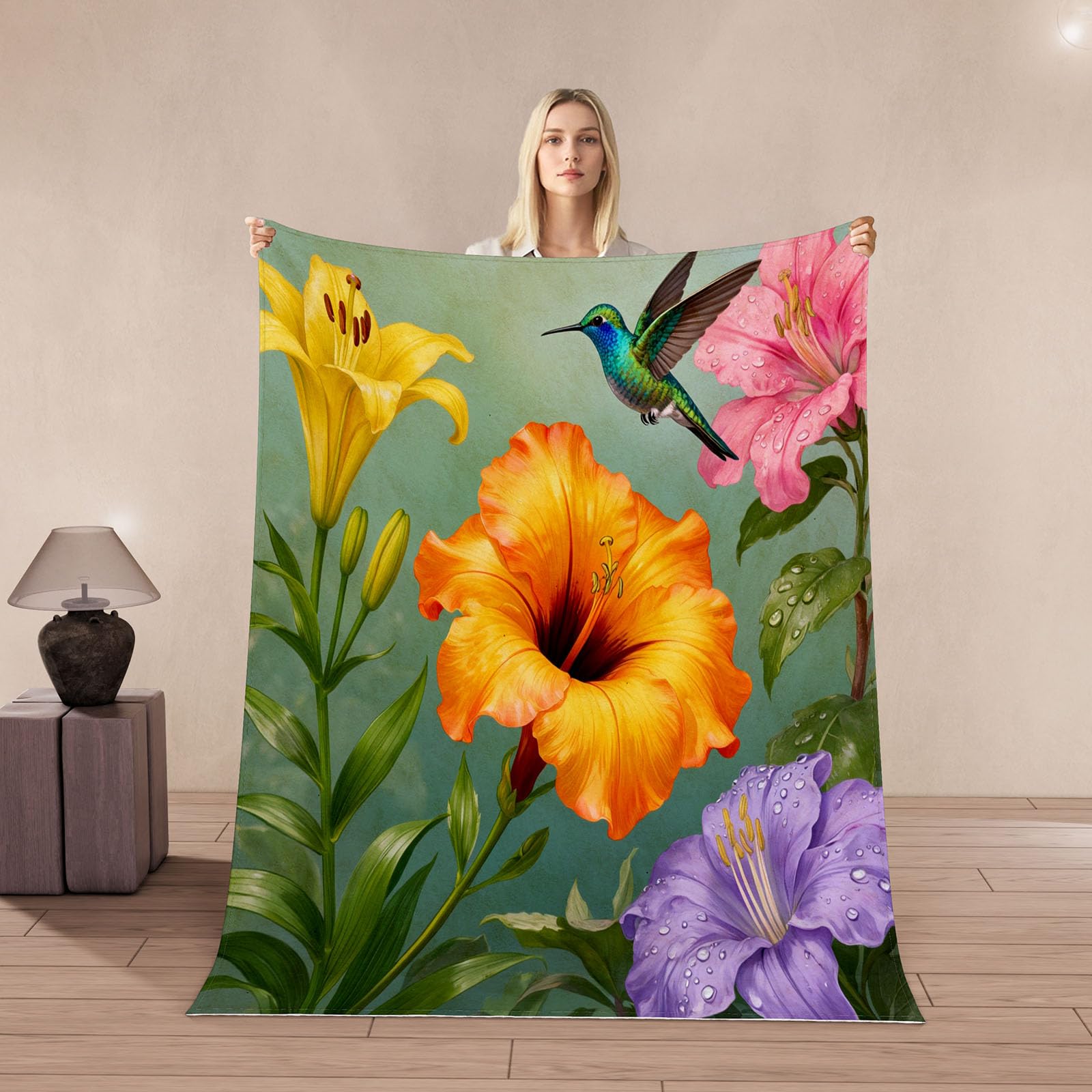 Couverture Colibri 3D plaid flanelle couverture polaire microfibre douce chaude couvre lit