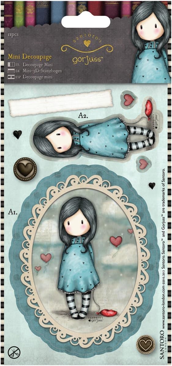 Simply Gorjuss Mini Decoupage 11/Pkg-Let Down