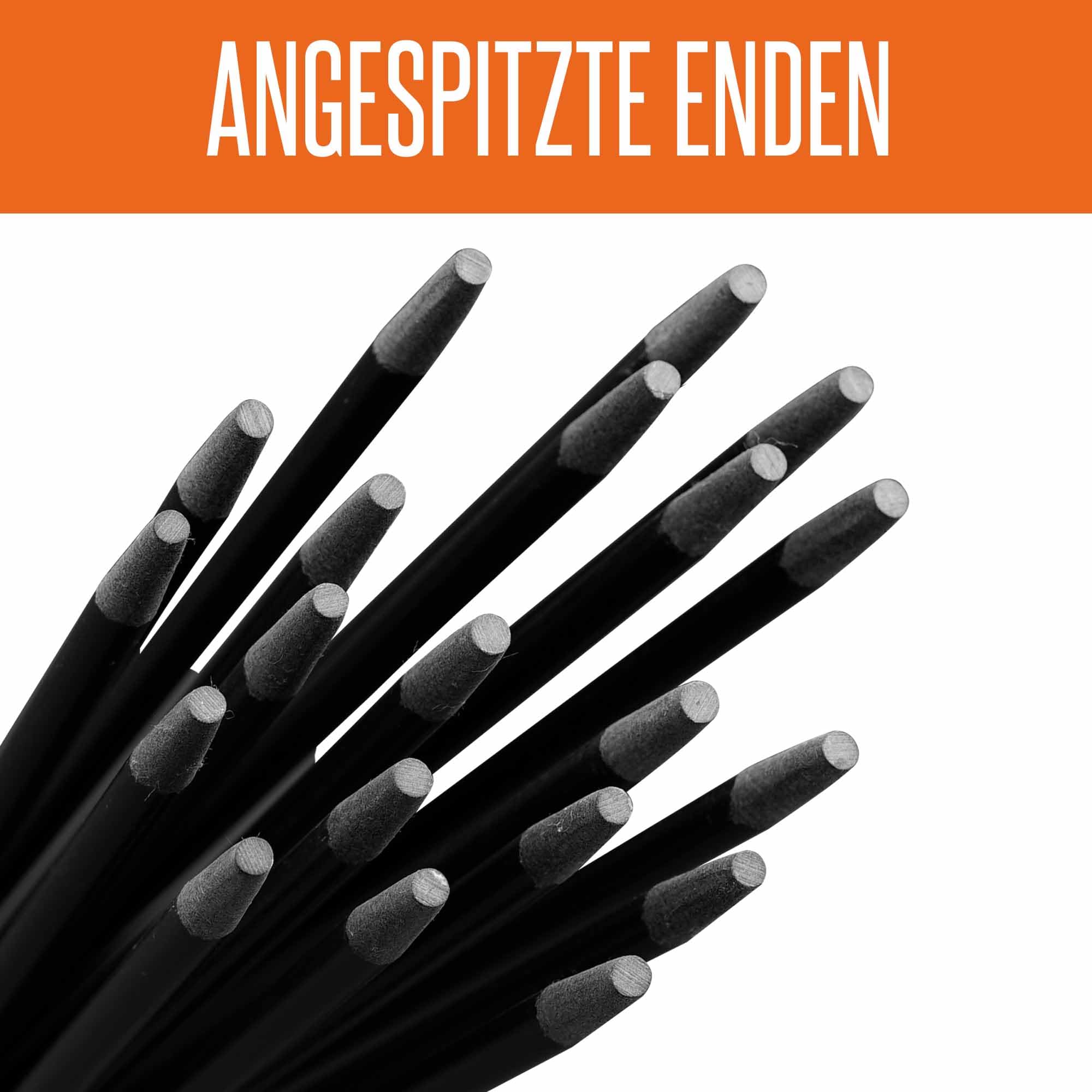 20 sehr stabile Pflanzstäbe, Stäbe für Pflanzen, 1m x 7mm schwarz, Pflanzstab, Rankstab, Pflanzenstab, Rankstäbe, Tomatenstäbe, Tomatenstangen, Bohnenstangen, Pflanzenstäbe