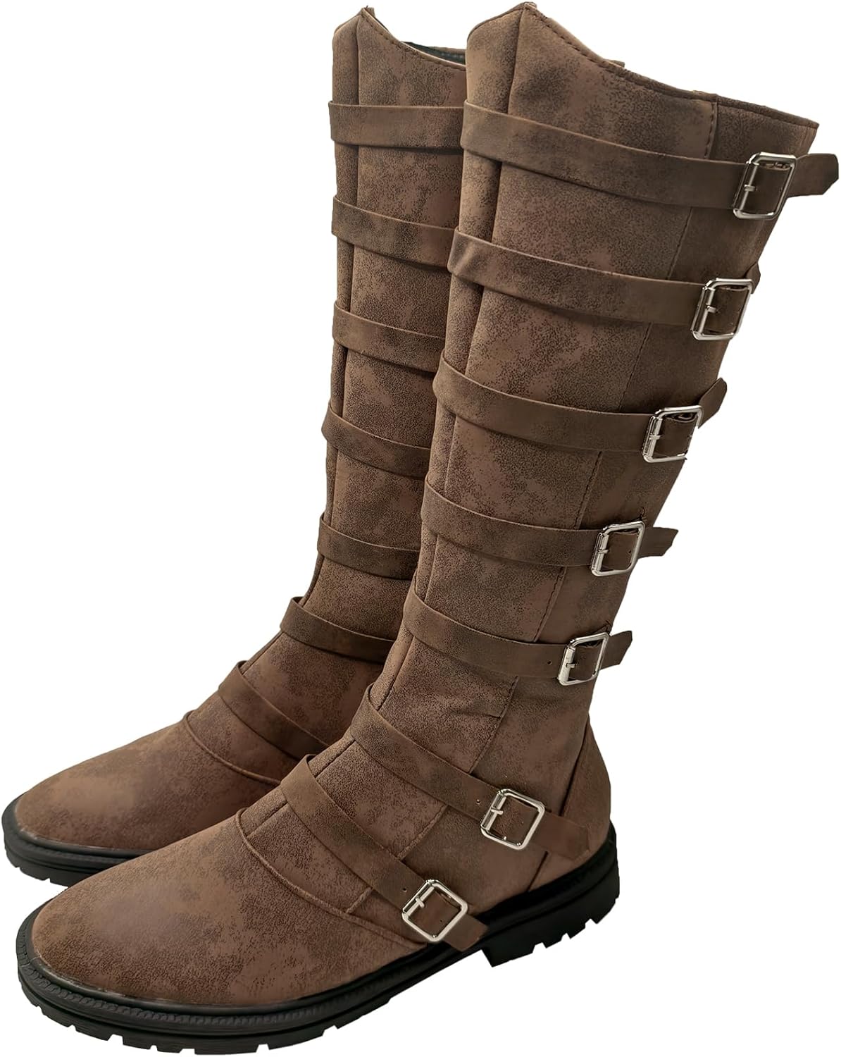 Unisex Medieval Pirate Boots Men's Renaissance Boot Halloween PU Leather Costume Boot Gothic Cosplay Shoes