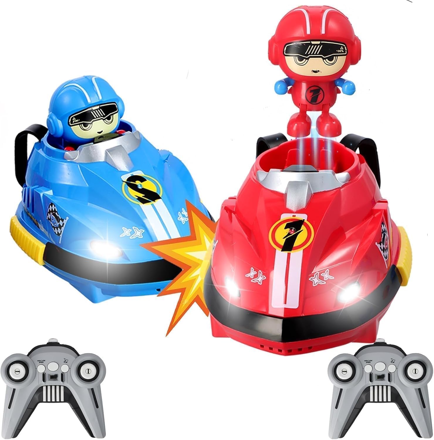 YLOCART RC Bumper Car Set of 2 with Remote Control Pack of 2