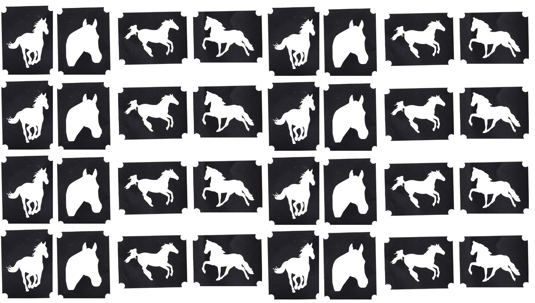 Kaz Creations Horse Body Tattoo Stencils Horse Collection (Horse Body Tattoo Stencils)