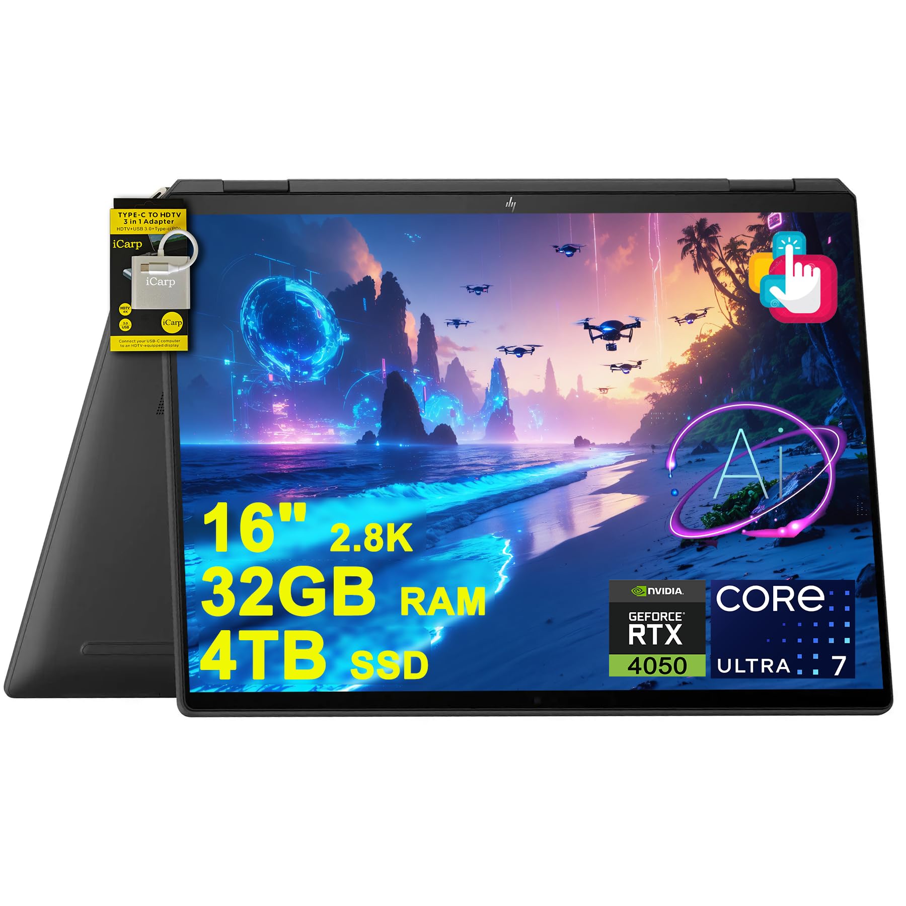 美品 HP Spectre x360 16 Ultra732GB RTX4050 HP Spectre x360 16