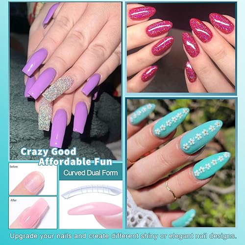 Miniatura 4 de ORCHID FOX Kit de uñas de gel de polietileno con luz U V para uñas principiantes kit de extensión de uñas de gel para principiantes con todo lo que