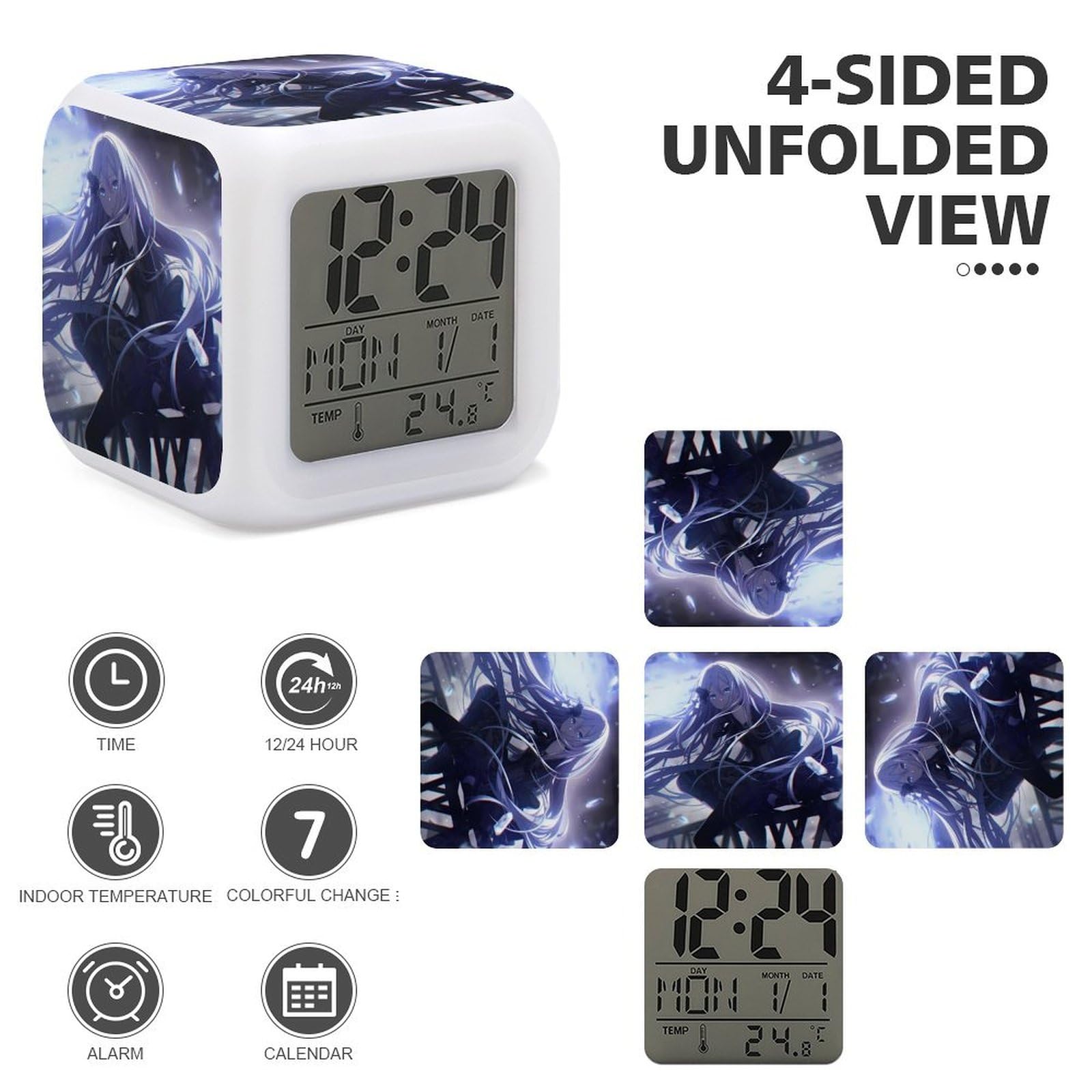 Amazon.co.jp: プロジェクトセカイ 宵崎奏目覚まし時計 光