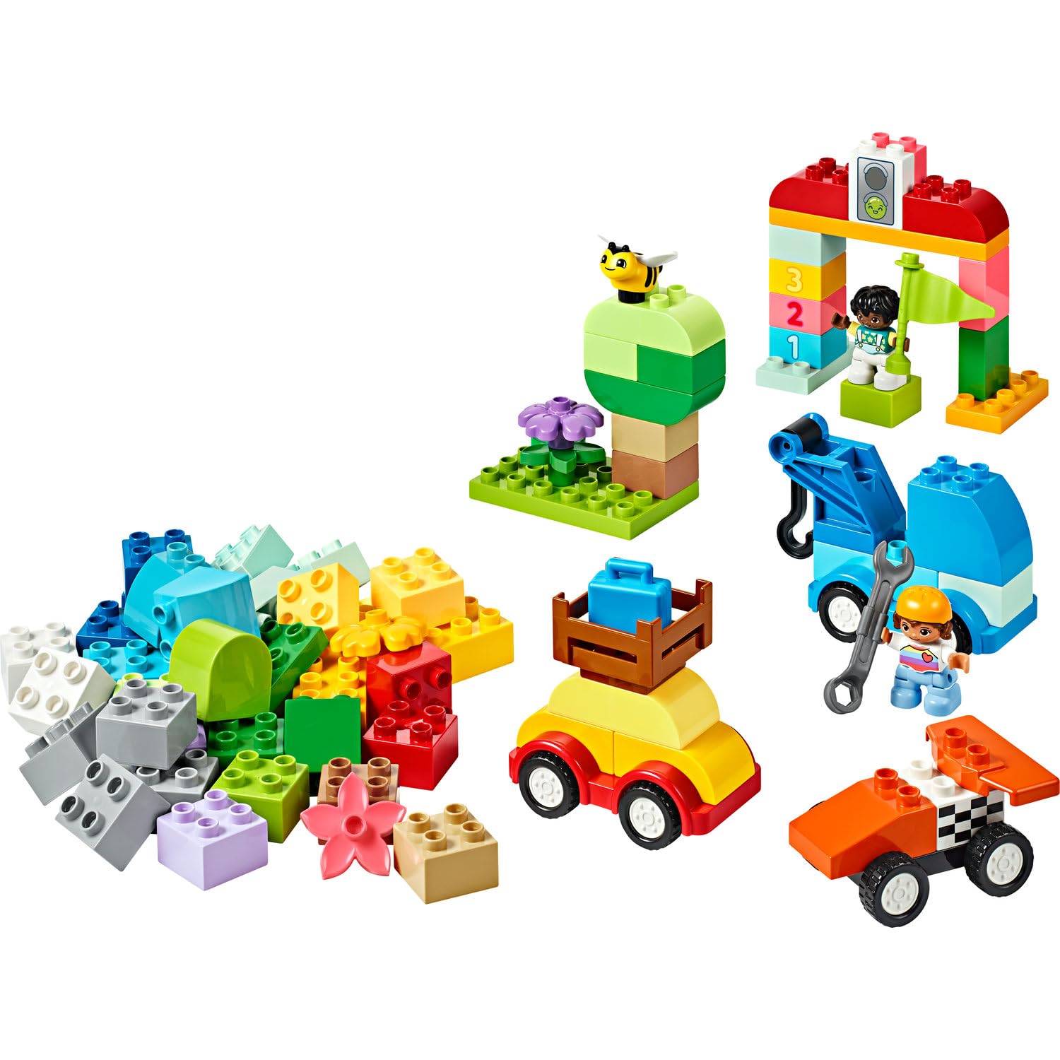 LEGO DUPLO Classic Arabalar ve Kamyonlar Yapım Parçası Kutusu 10439 – 1.5 Yaş ve Üzeri Kız ve Erkek Çocuklar için Eğitici Hediye Fikri, Araç İçeren Yaratıcı Eğlenceli Oyuncak Yapım Seti (80 Parça)