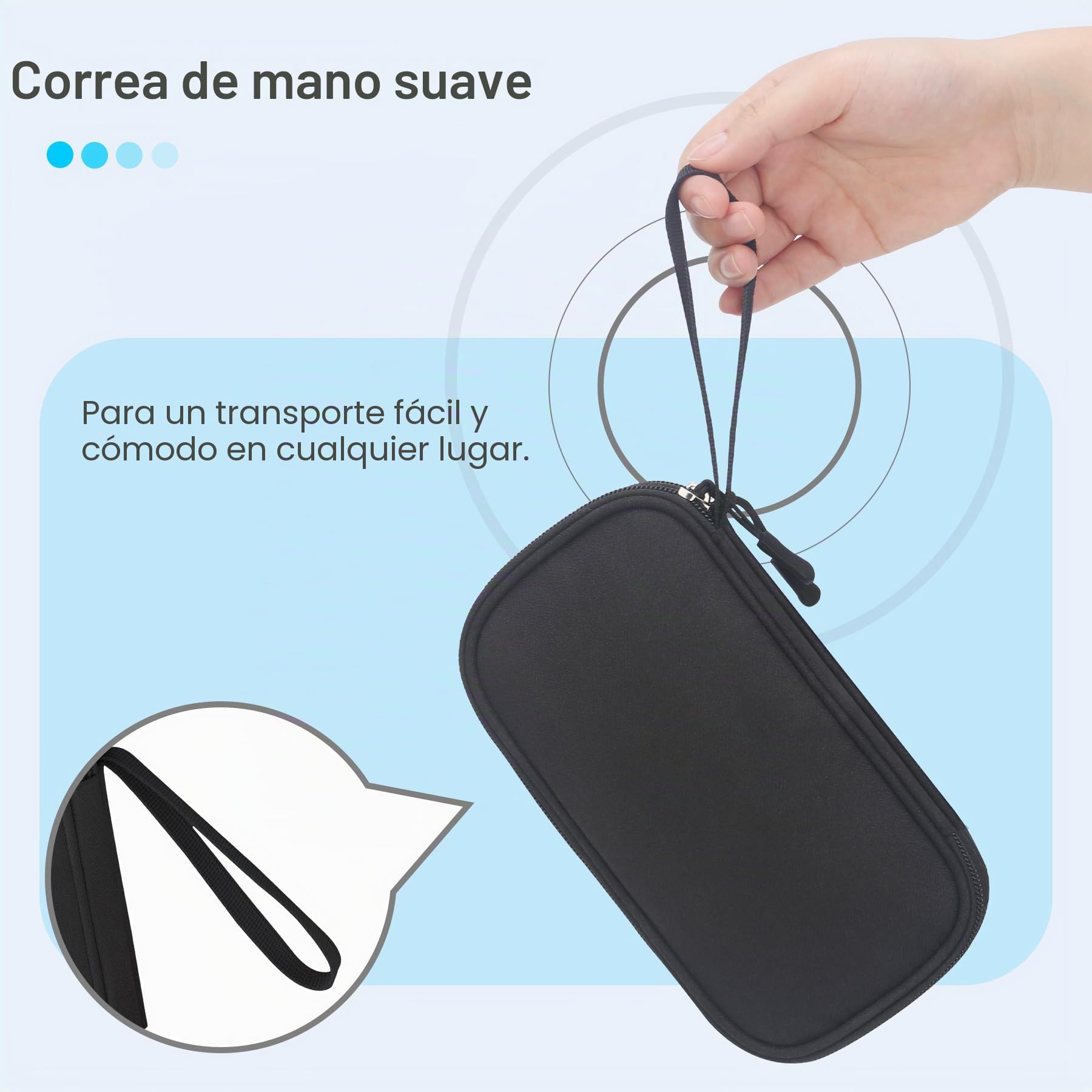 Lacdo USB Organizador electrónico Bolsa de Cable tecnología Estuche de Estuche de Cargador para SanDisk/SamData/Samsung Unidades Flash USB Jump Drive Memory Stick, Tarjeta SD, Cable, Negro