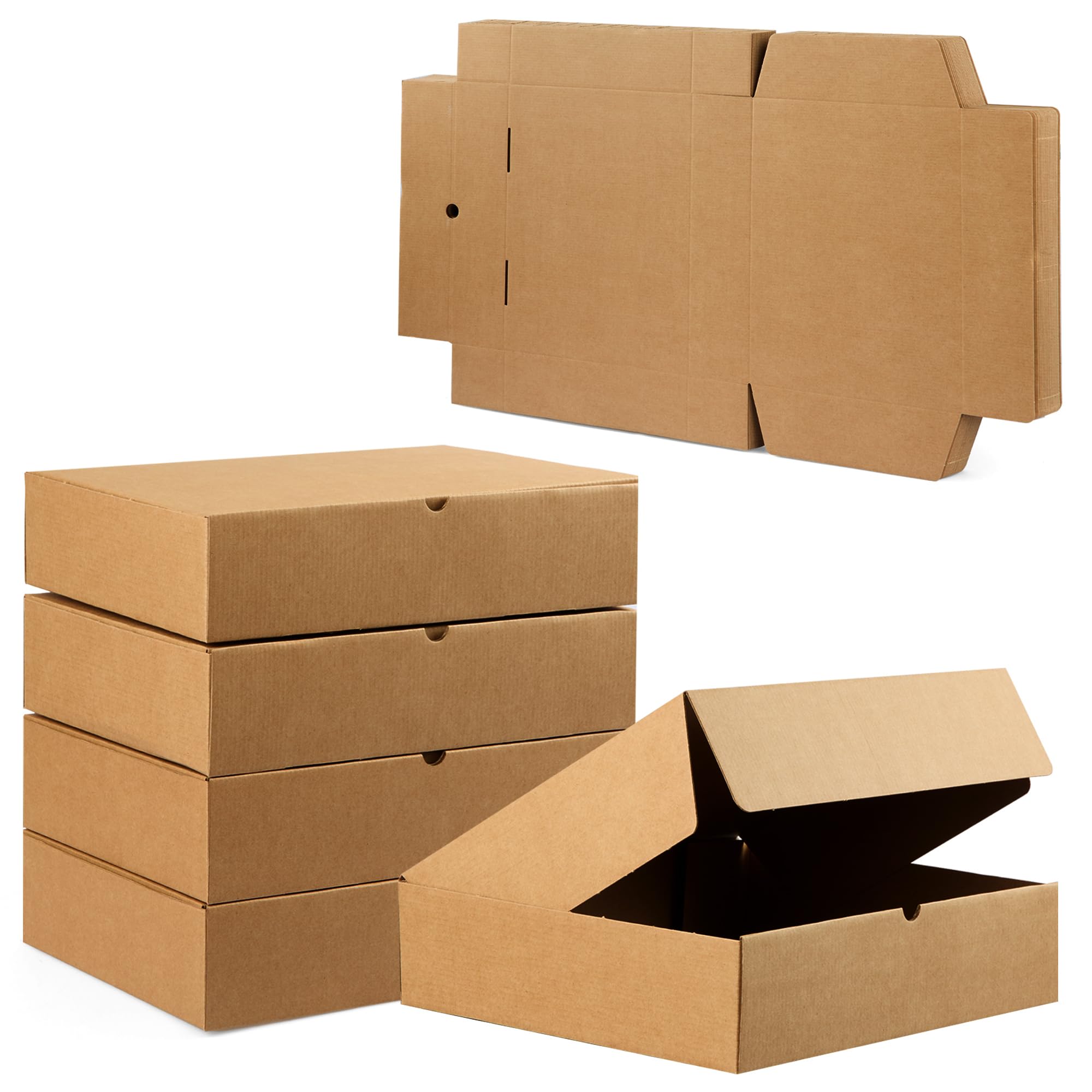 Pack Cajas Carton Envios Automontables, Paquetes Regalo, Kraft, Packaging de 35x26x8cm (Pack 25 cajas)
