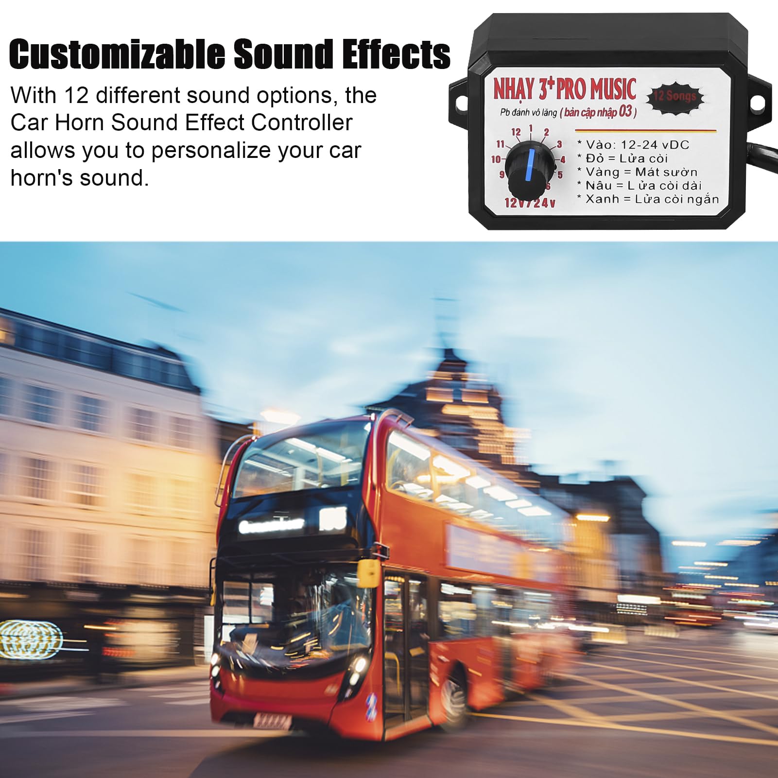 Truck Accessories Horn 12-Sound Car Horn Kit Musical Funny