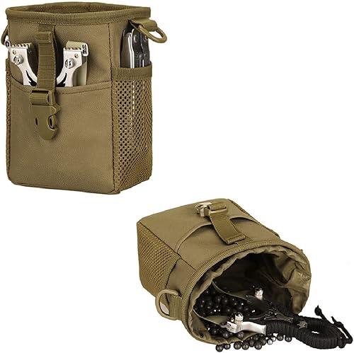 Miniatura 5 de JFFCESTORE Bolsa táctica para bolas de tirachina, bolsa de volcado pequeña, estuche de almacenamiento militar, cinturón de utilidad, bolsa de