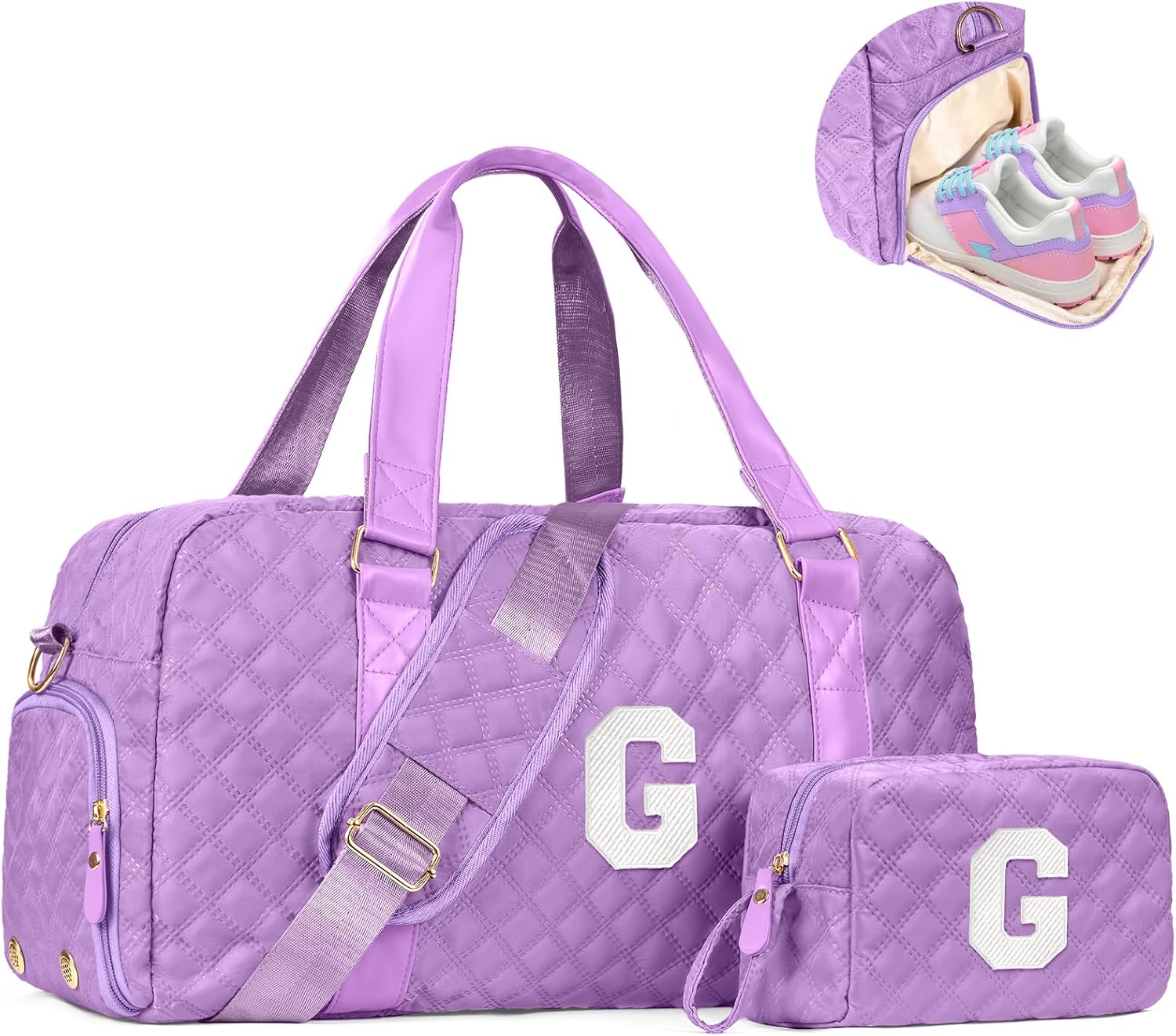 Personalized Gifts for Girls 8-18 Age, Initial Travel Duffel Bag, Gym Bag, Gift for Kids, Monogram Overnight Bag, Niece Gifts Mother In Law Gifts Birthday Gifts, Graduation Gifts