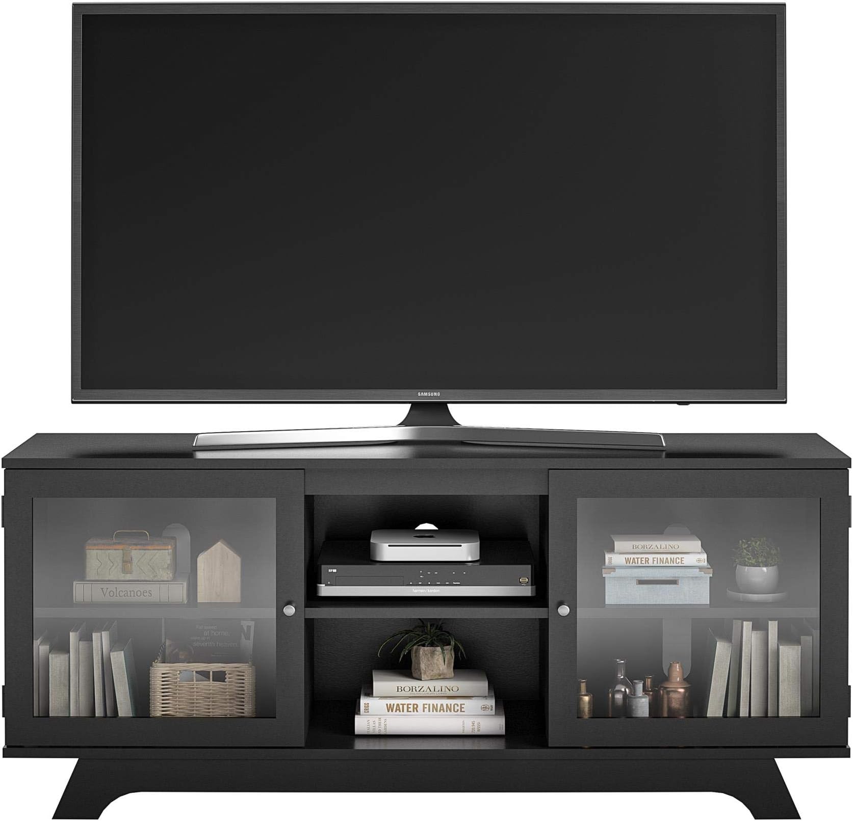 Ameriwood Home Englewood TV Stand for TVs up to 55", Black