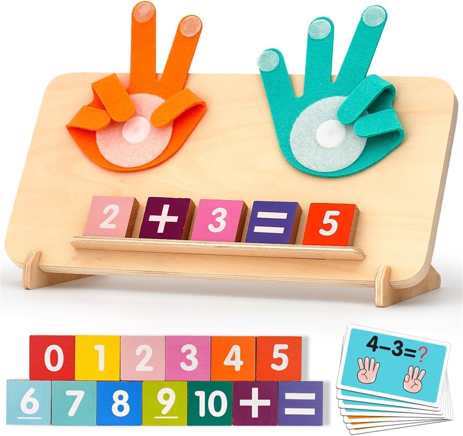 AM ANNA Kids Math Manipulatives Homeschool Supplies, Preschool Learning Toys for Toddlers 2-4 Years, Math Game Number Blocks Montessori Toys for 3 4 5 Year Old Boys Girls Preschool Kindergarten